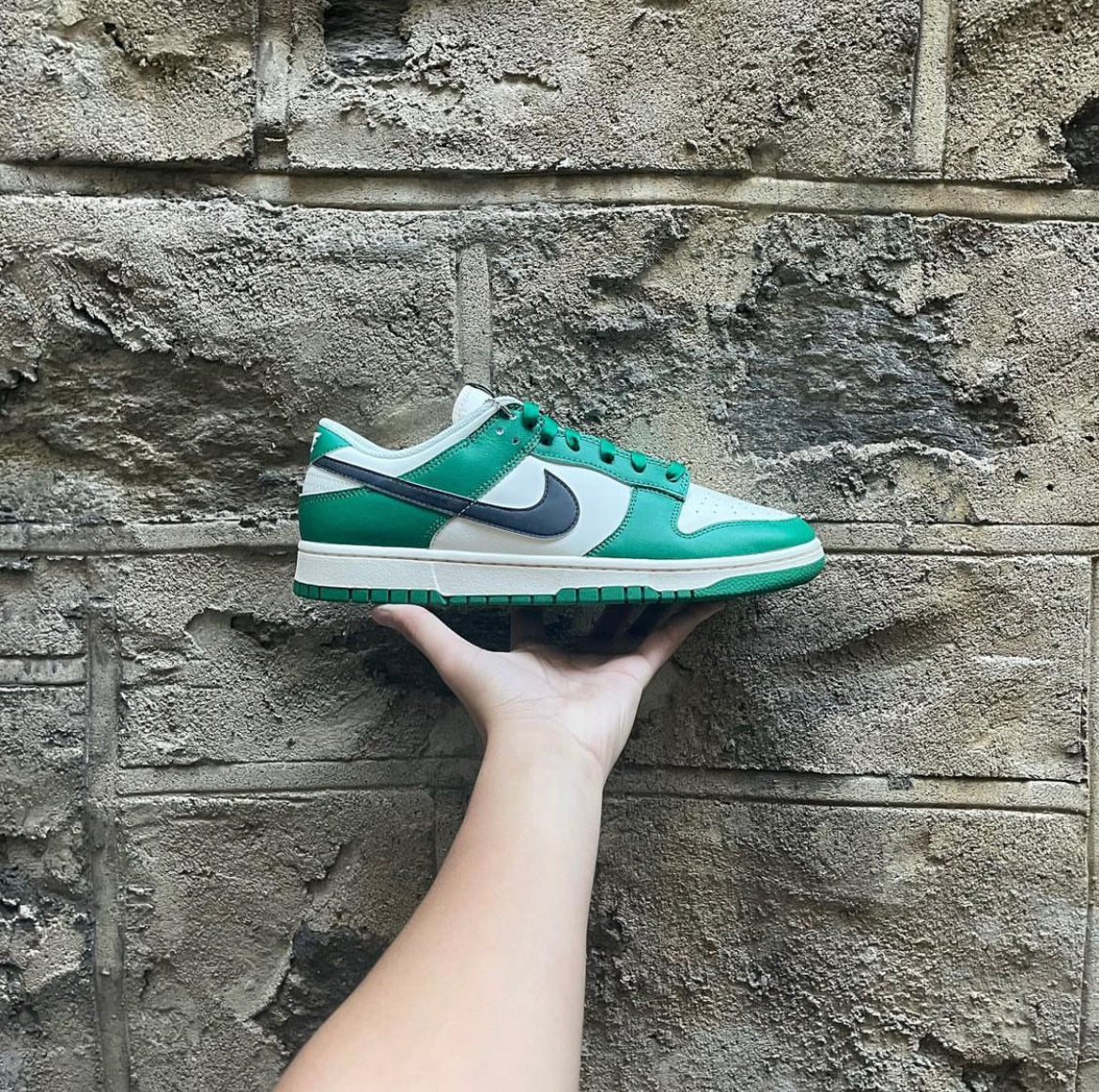 nike dunk low lottery pack green