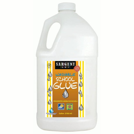 Sargent White Washable School Glue, 1 Gallon – King Stationary Inc