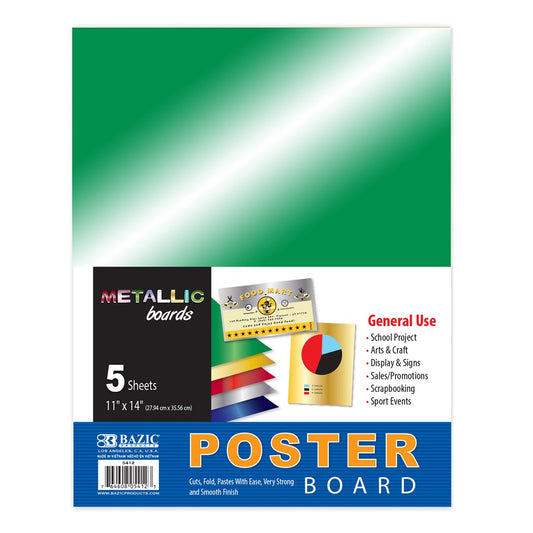 BAZIC 11 X 14 Multi Color Poster Board (5/Pack) Bazic Products