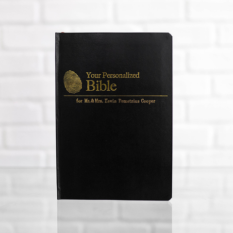 bible personalized bonded leather complete testament print name psalms proverbs