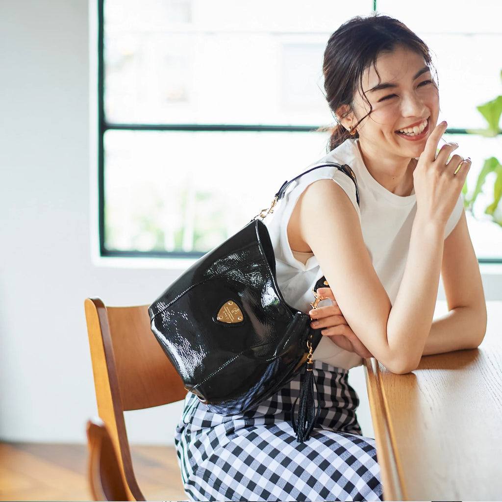 キャンディ/撥水エナメル2wayバッグ