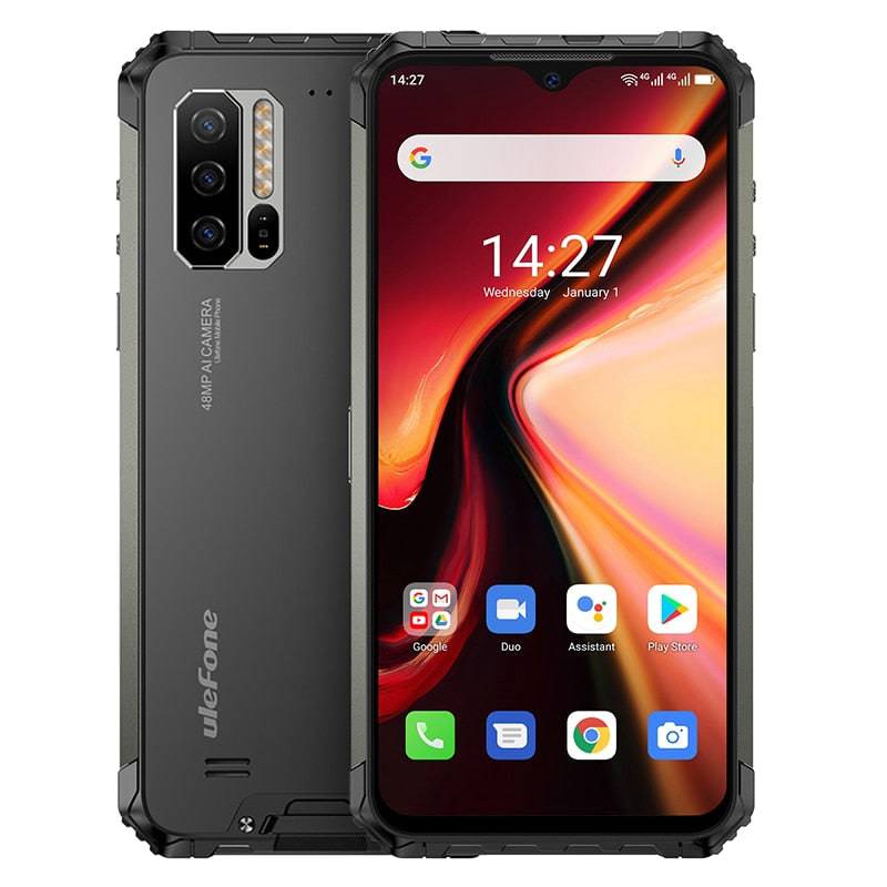 Ulefone Armor 7 Rugged Mobile Phone Android 10 2.4G/5G WiFi 8GB+128GB Helio P90 IP68 48MP CAM 4G LTE Global Version Smartphone HeroldStores