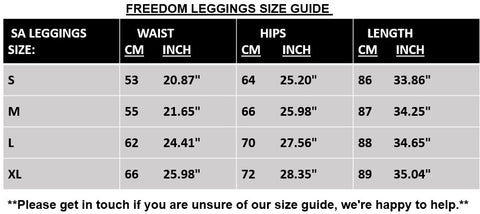 Leggings size guide