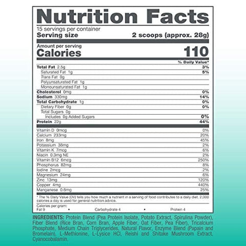 Natured Protein Veg Powder Soy Free Natural, 16 oz