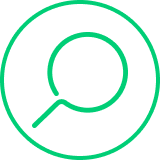 green magnification icon