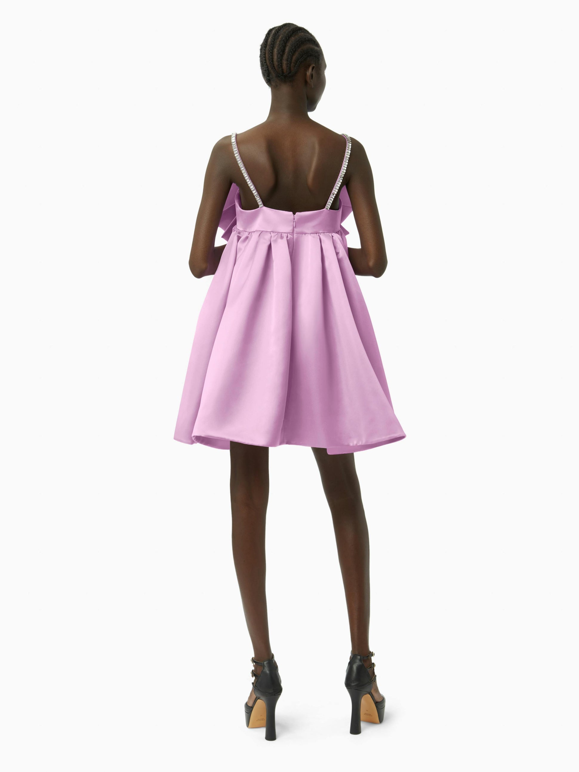 Bow front flared dress in lila - Nina Ricci