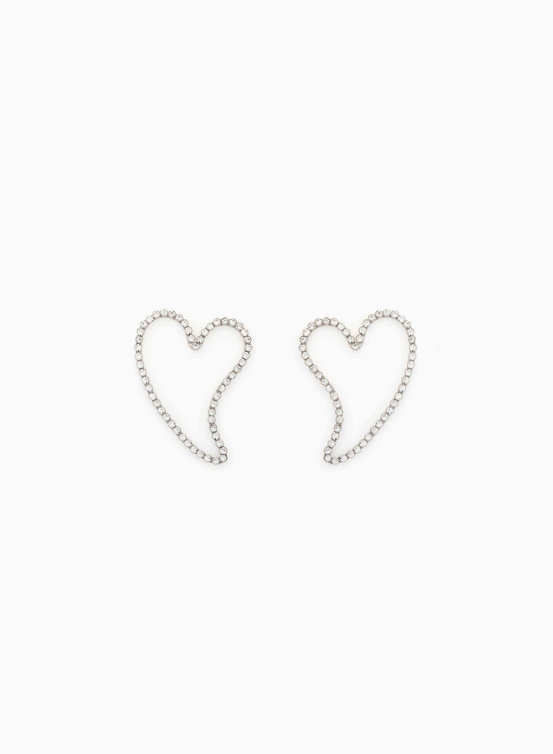 Heart strass earrings in silver - Nina Ricci