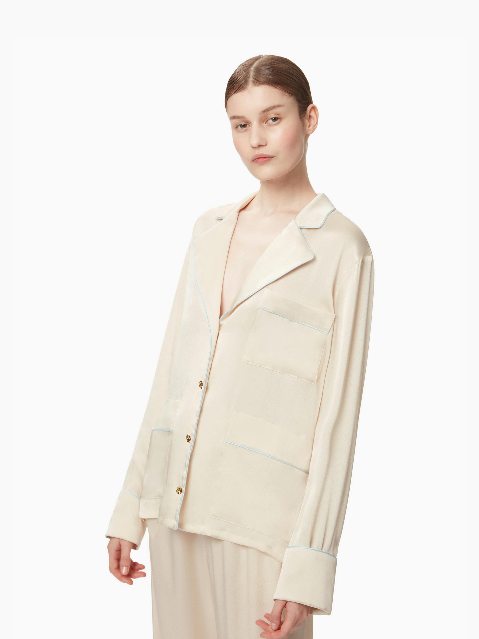 Satin pyjama shirt champagne - Nina Ricci