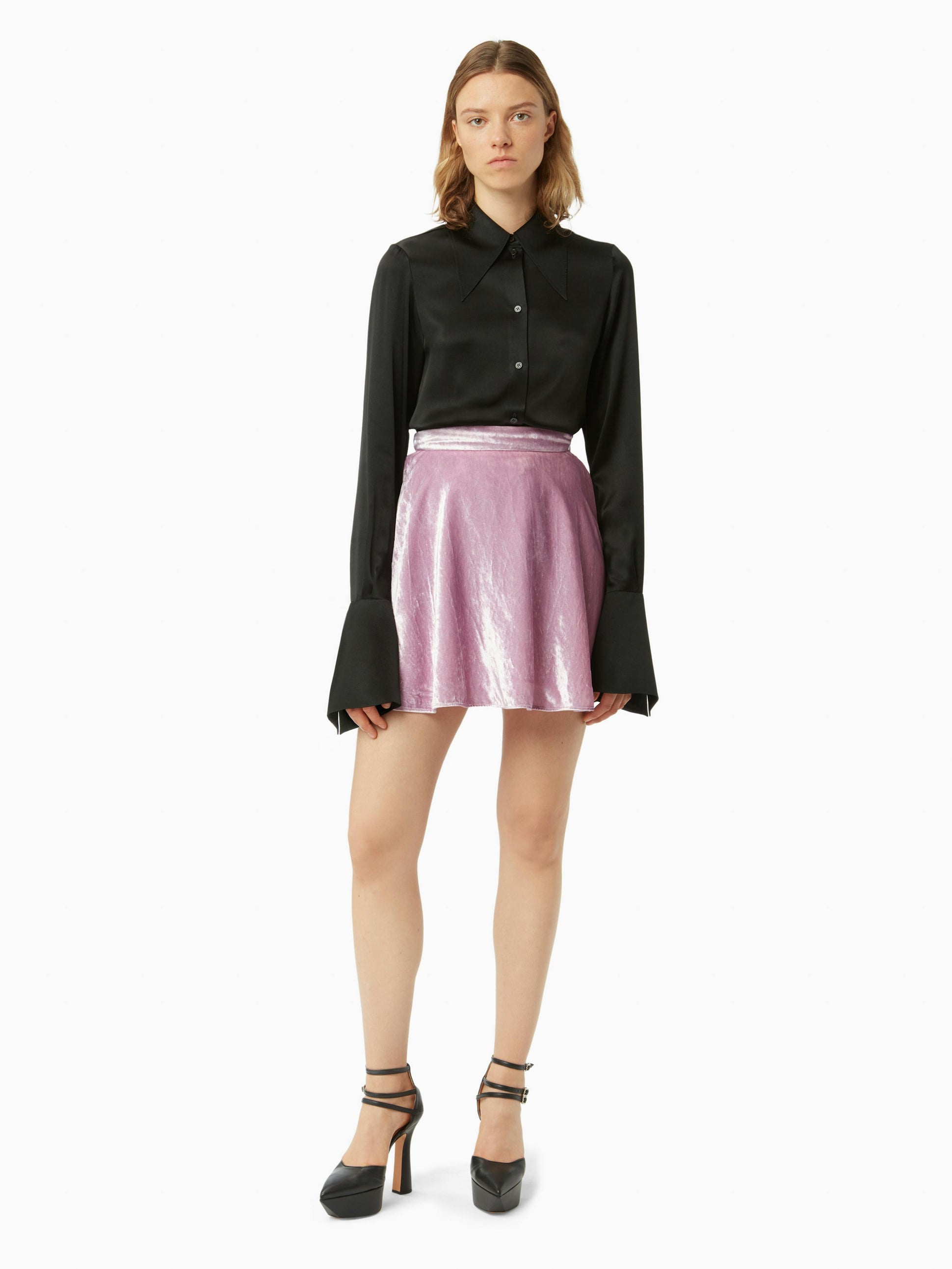 Bell cuff shirt in black - Nina Ricci