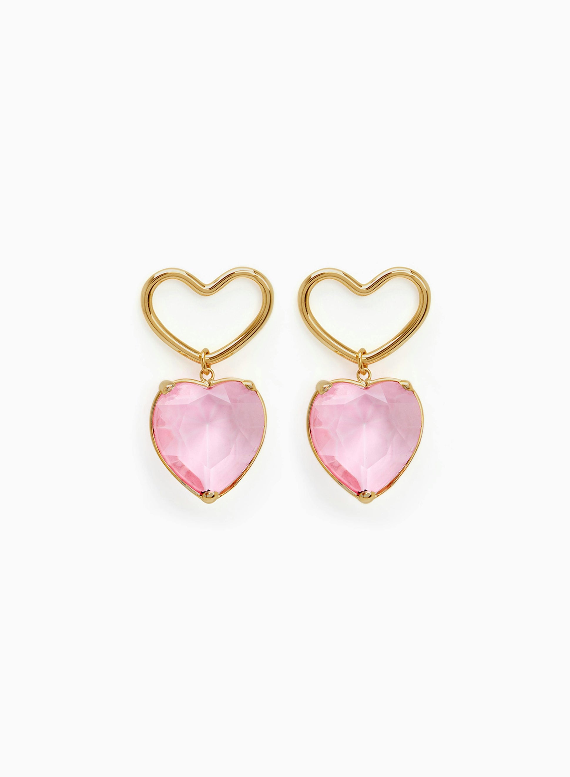 Heart pendant earrings in pink - Nina Ricci