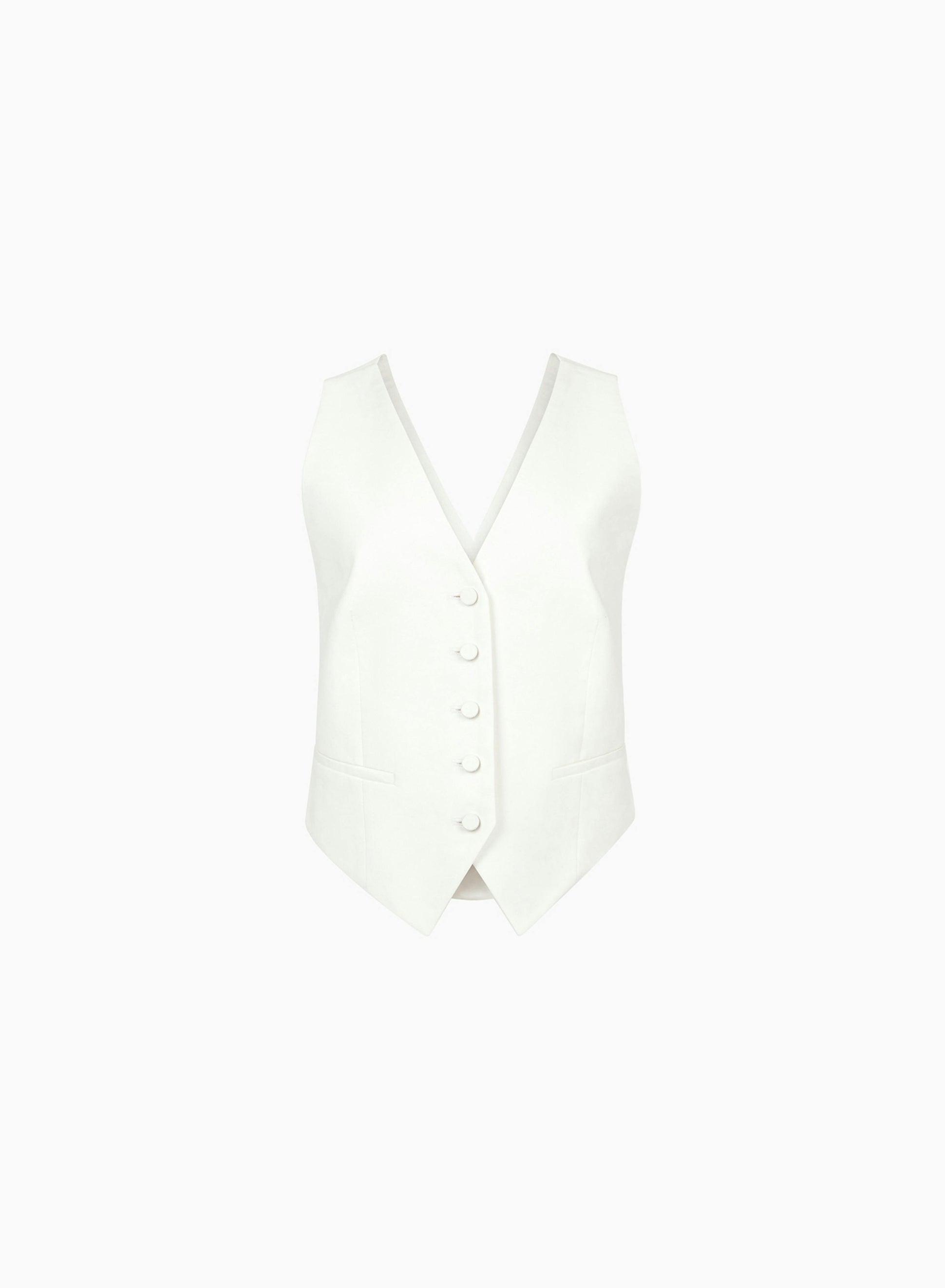 Draped open-back vest in white - Nina Ricci