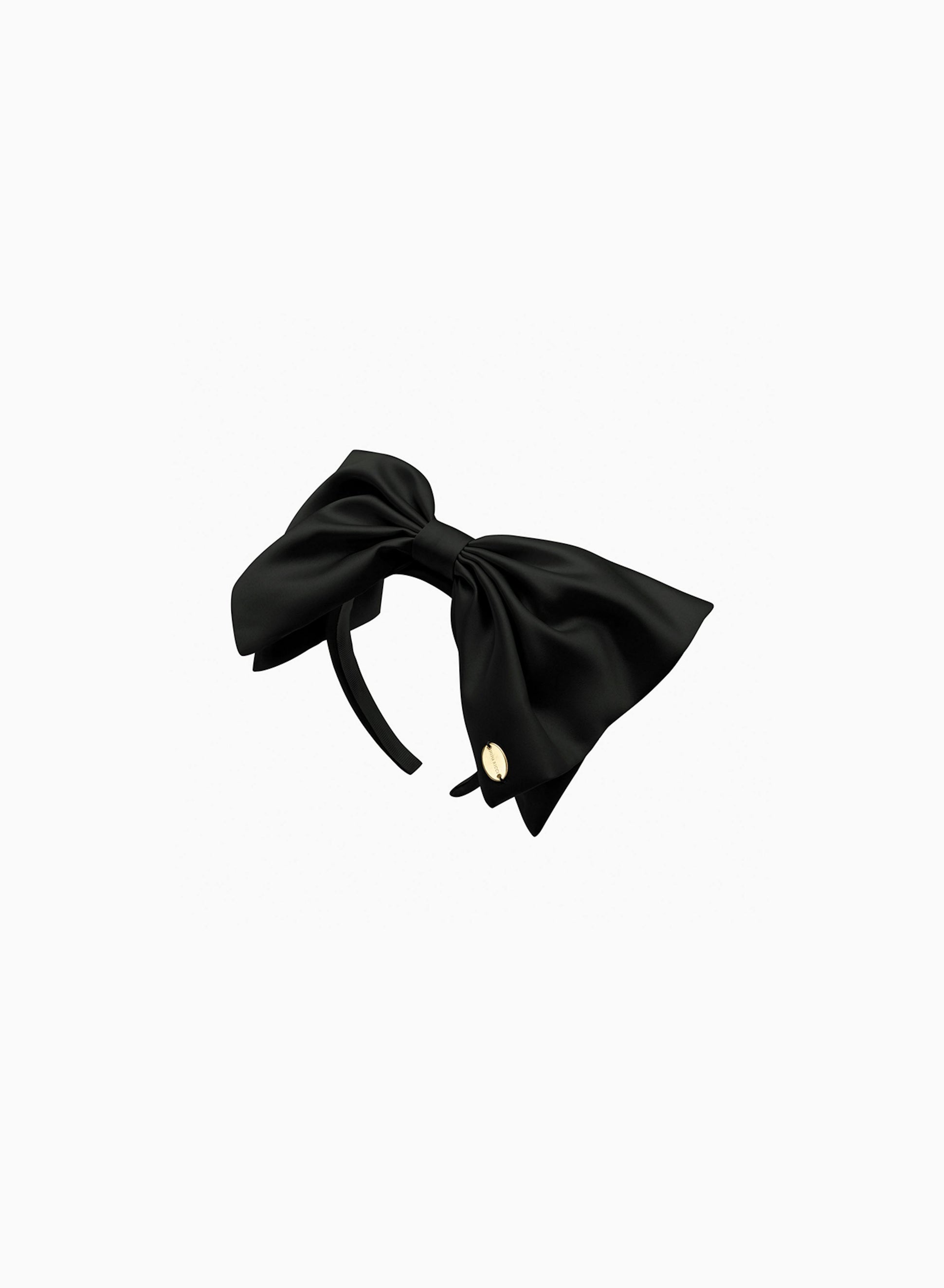 Satin headband with bow in black - Nina Ricci