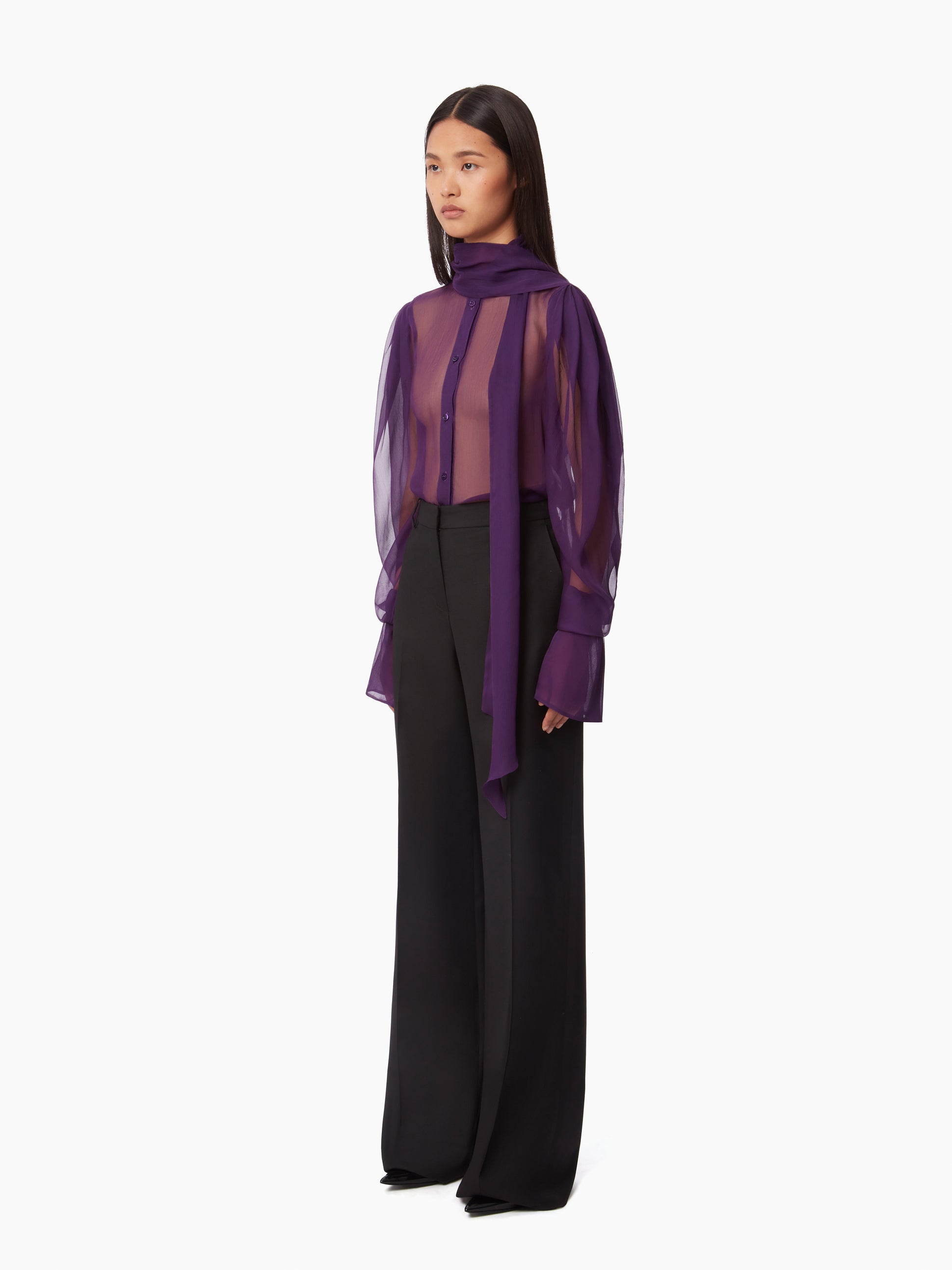 WOOL GABARDINE STRAIGHT PANTS - NINA RICCI