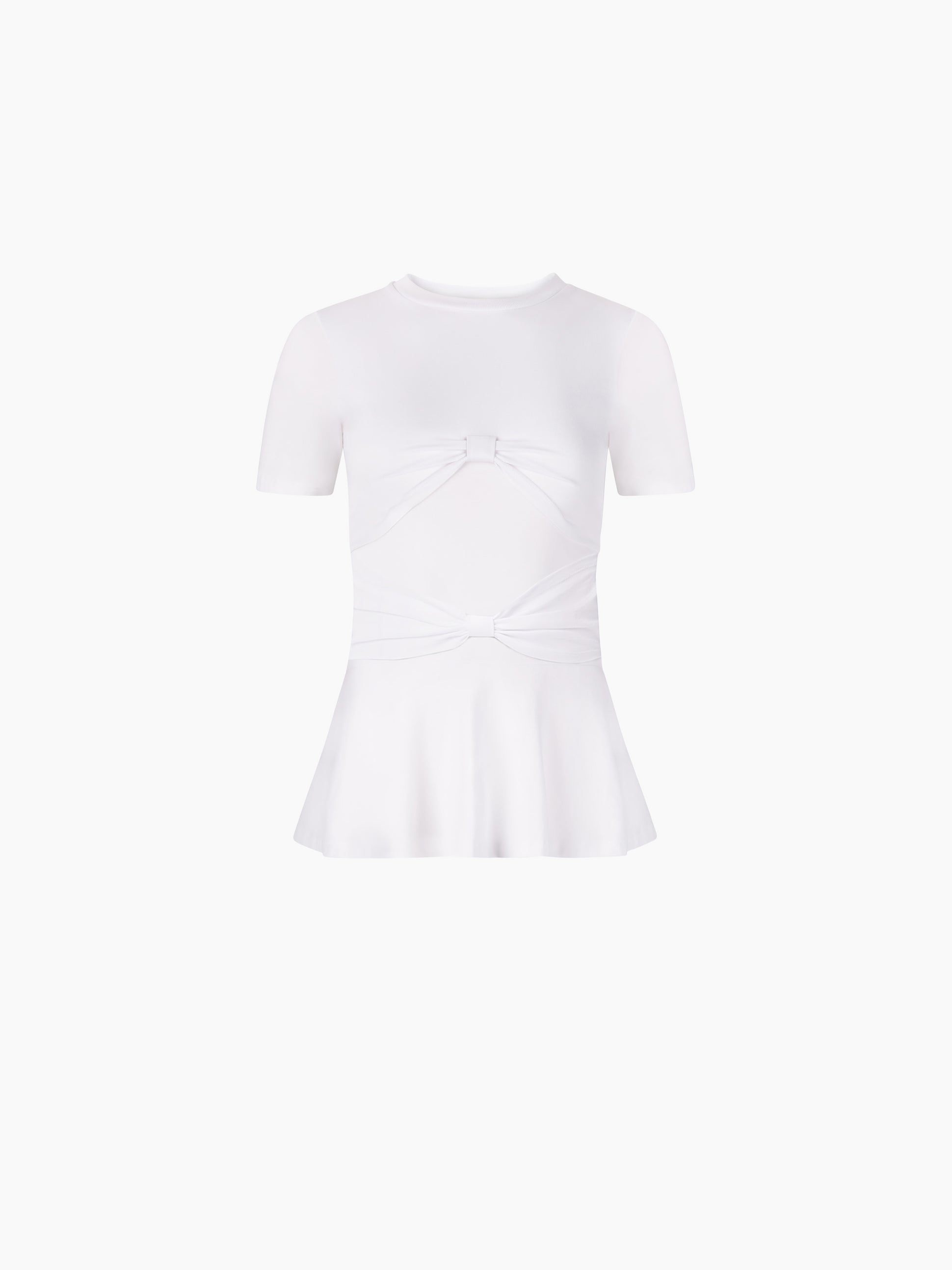 PEPLUM T-SHIRT WITH BOW DETAIL - Nina Ricci