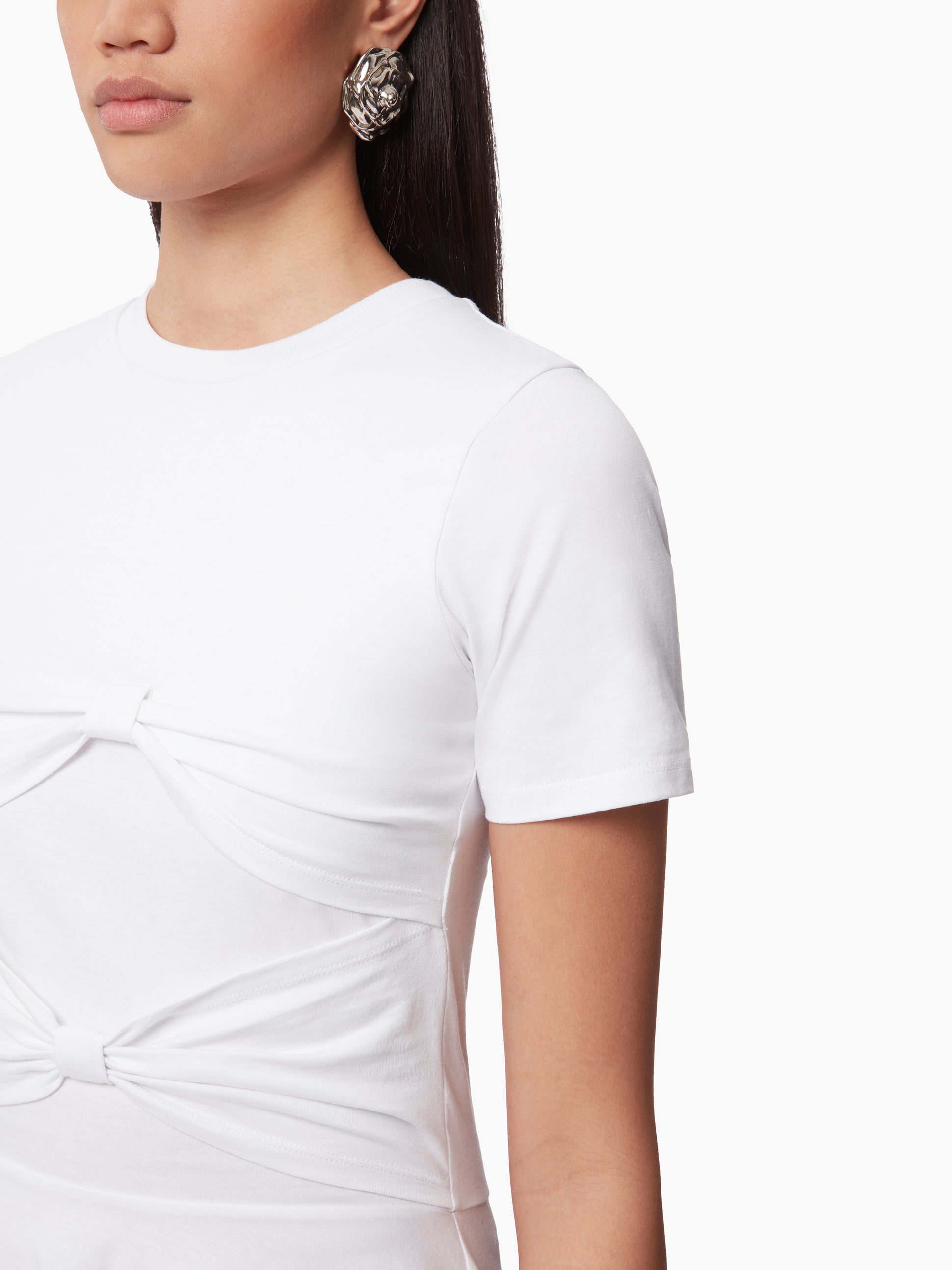 PEPLUM T-SHIRT WITH BOW DETAIL - Nina Ricci