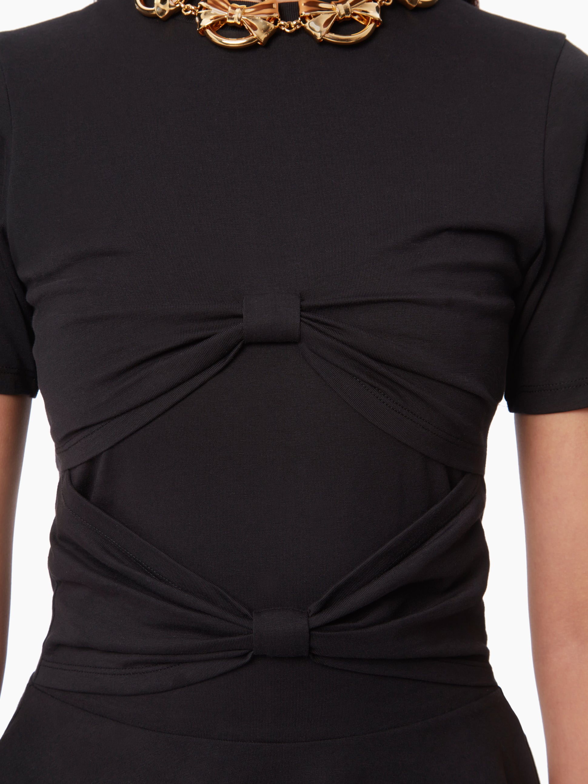 PEPLUM T-SHIRT WITH BOW DETAIL - Nina Ricci