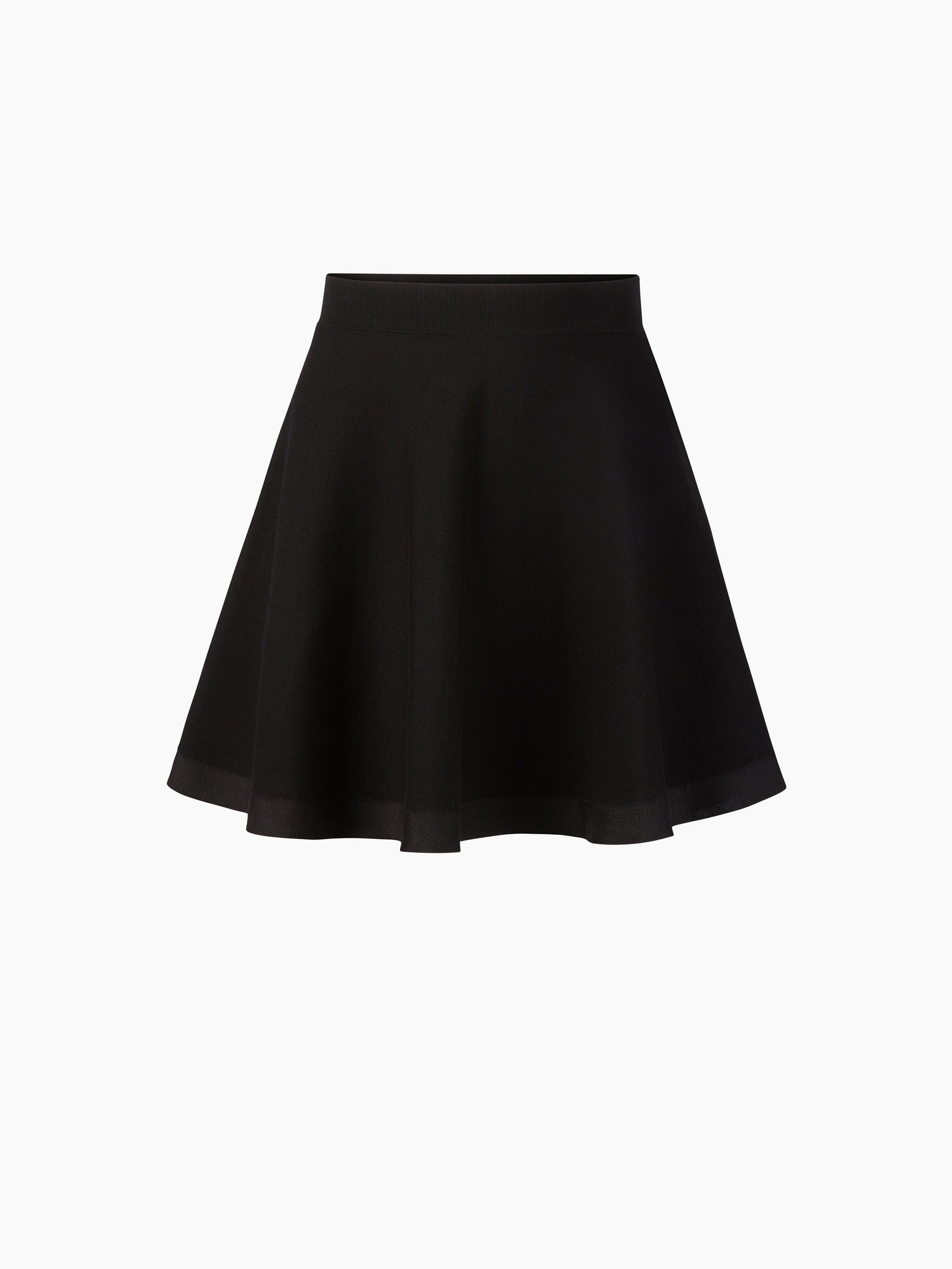 WOOL BLEND MINI FLARED SKIRT IN BLACK - Nina Ricci