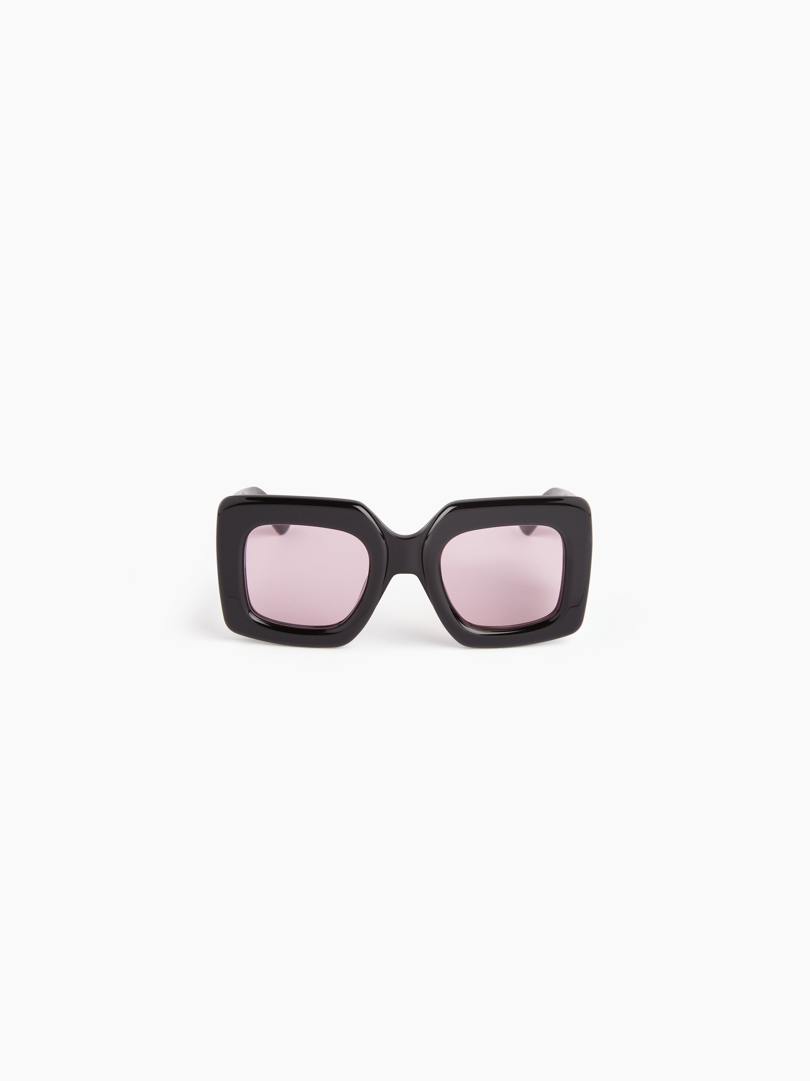 Nina Ricci Lunettes De Soleil Precious Square Noir Brillant Tu In Pink