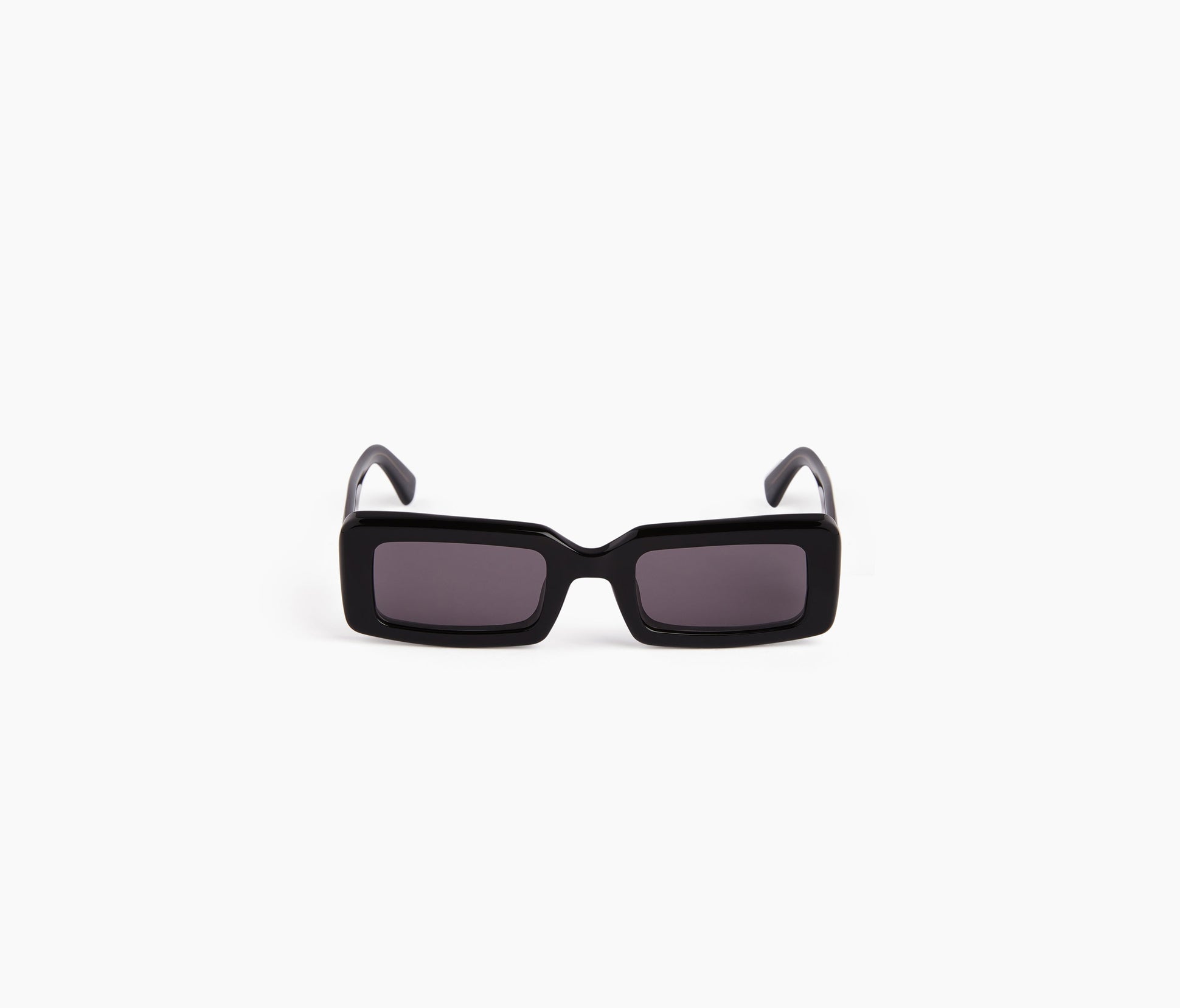 Waves rectangular shiny black Sunglasses TU
