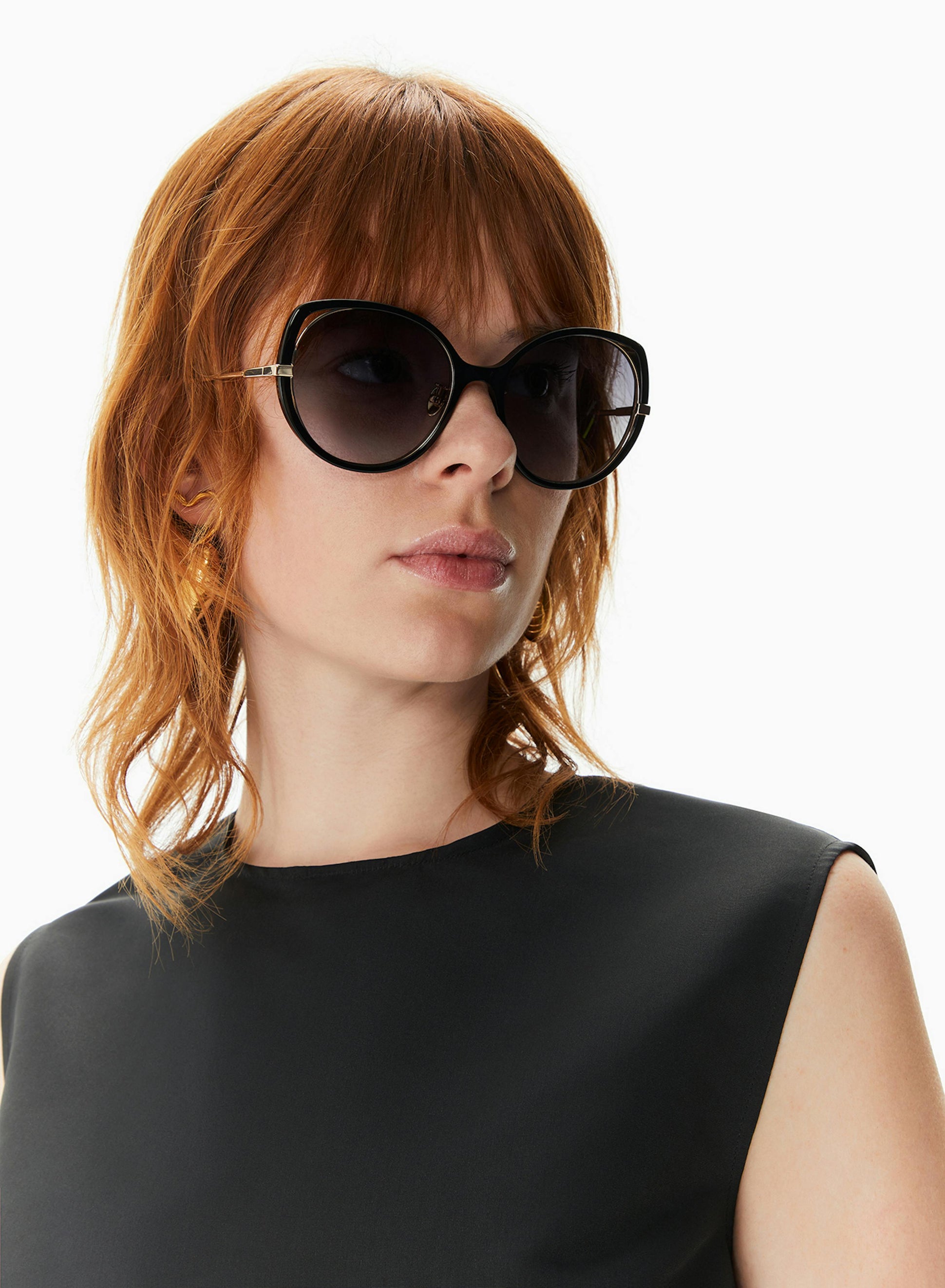 Butterfly Sunglasses in Metal Shiny Black - Nina Ricci 
