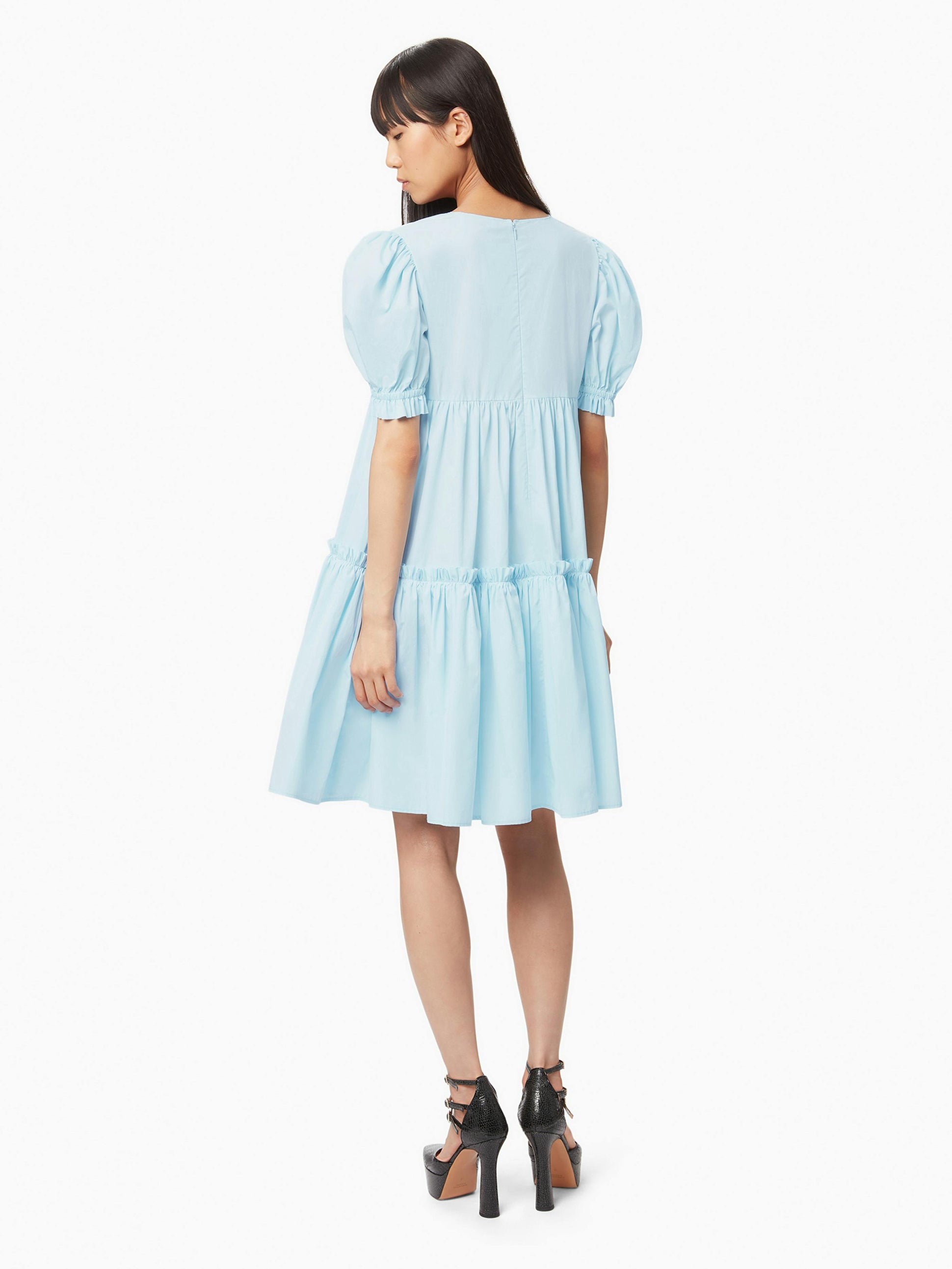 Poplin babydoll dress in light blue - Nina Ricci