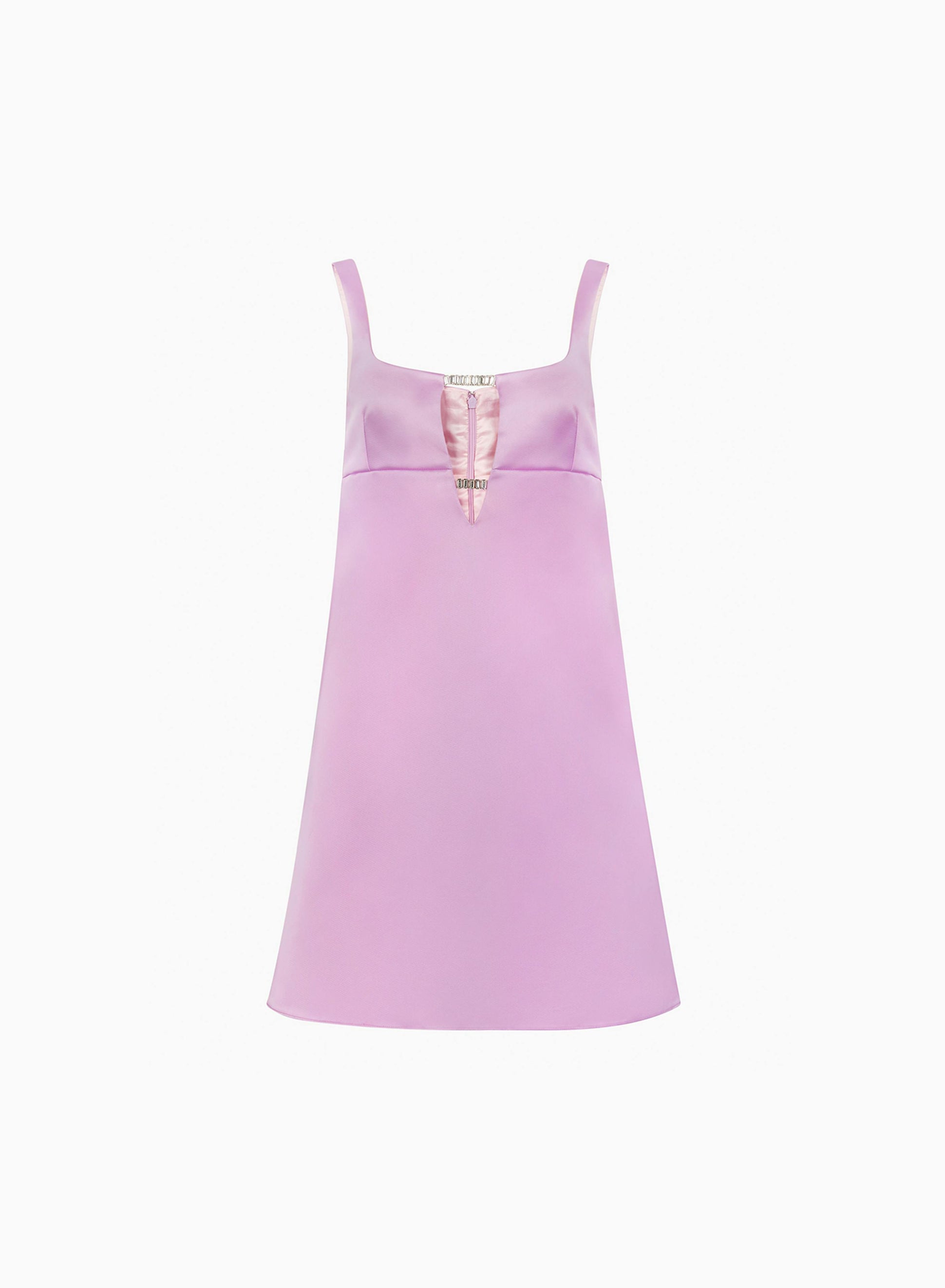 Satin mini a-line dress in pink - Nina Ricci