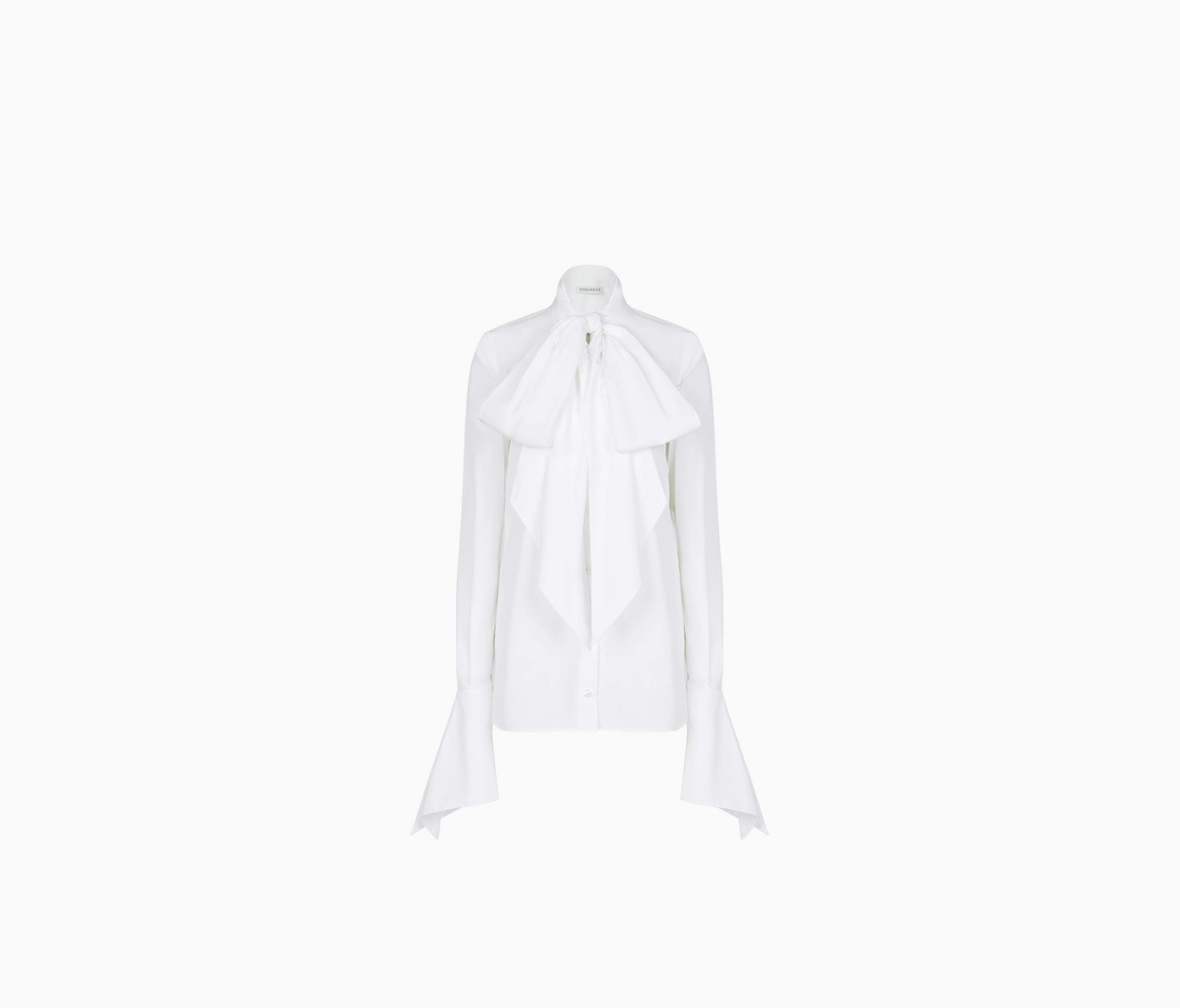 Tie-Neck Poplin Shirt 46