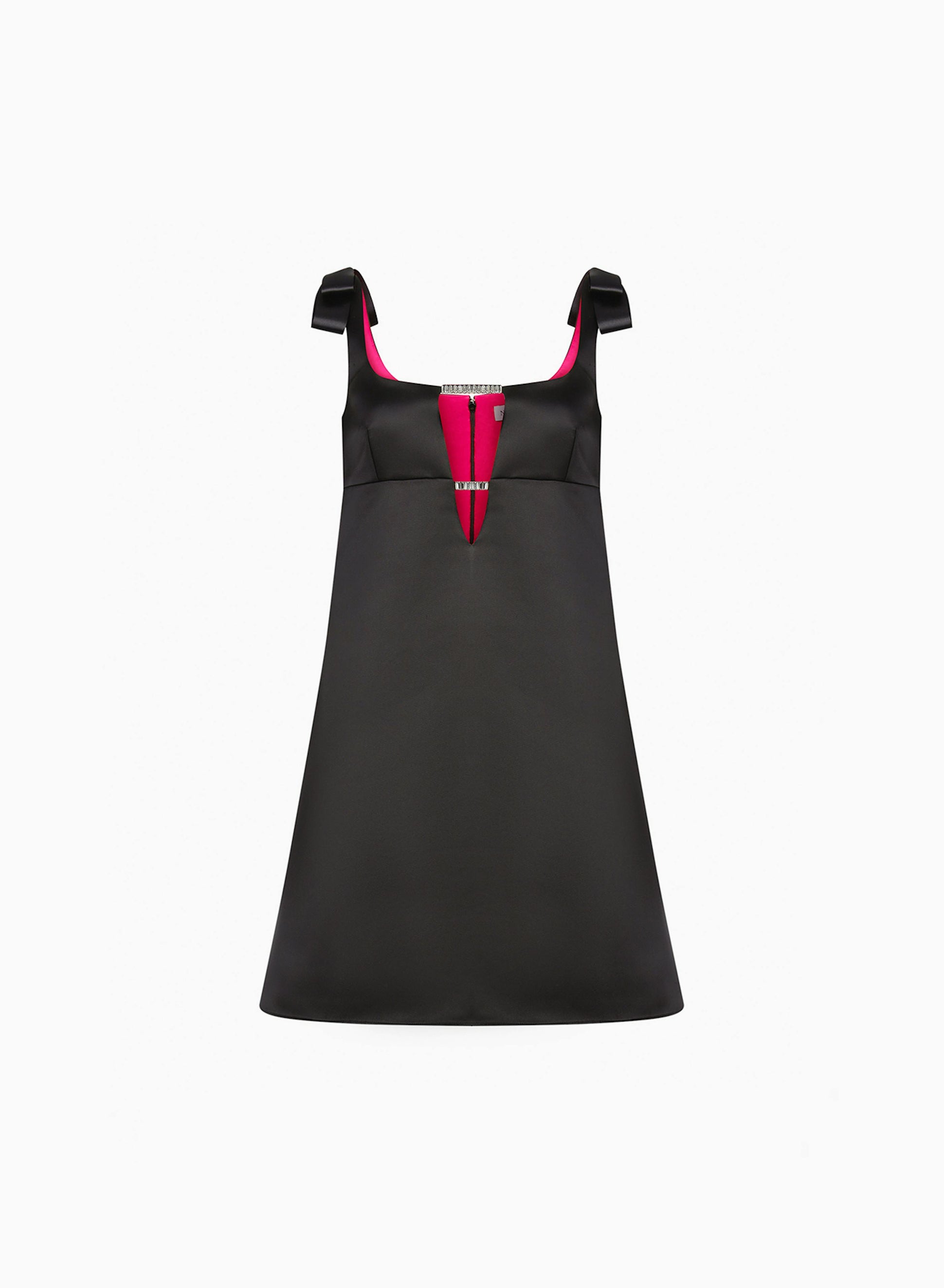 Satin mini a-line dress in black - Nina Ricci
