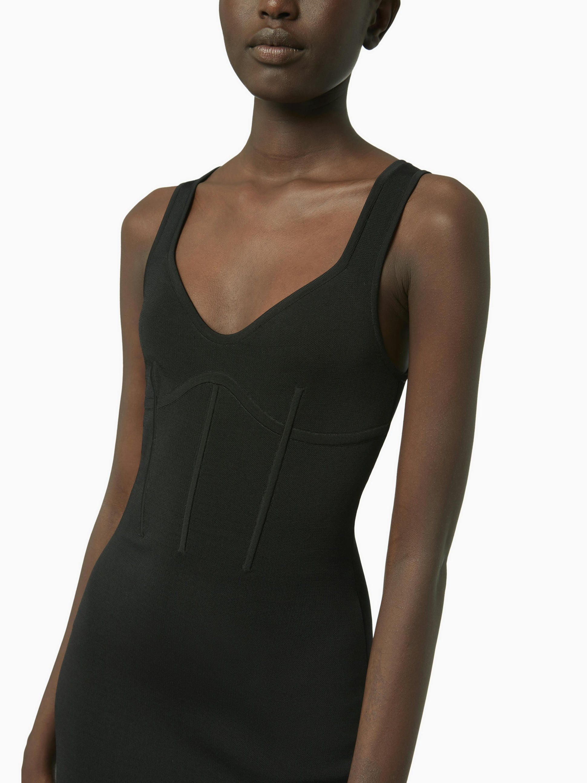 Corset detail dress in black - Nina Ricci