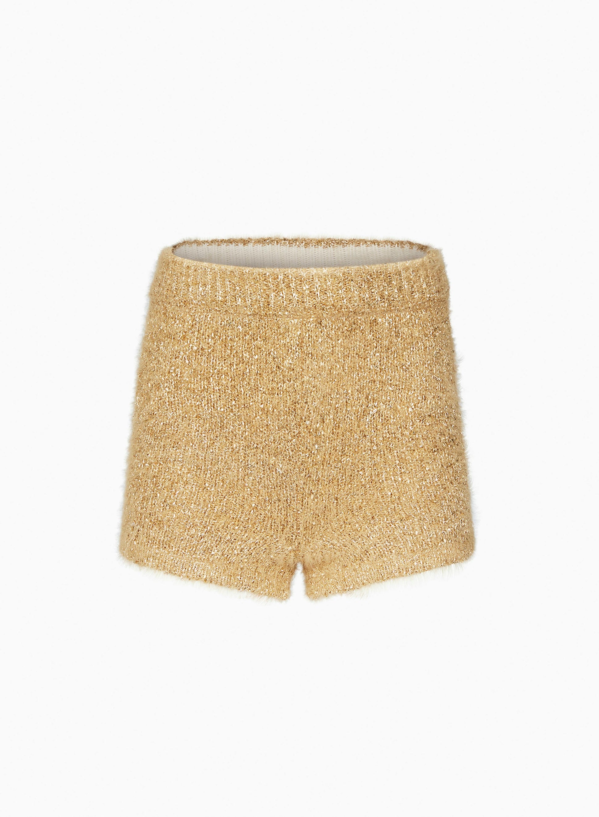 Metallic knit hotpants in gold - Nina Ricci