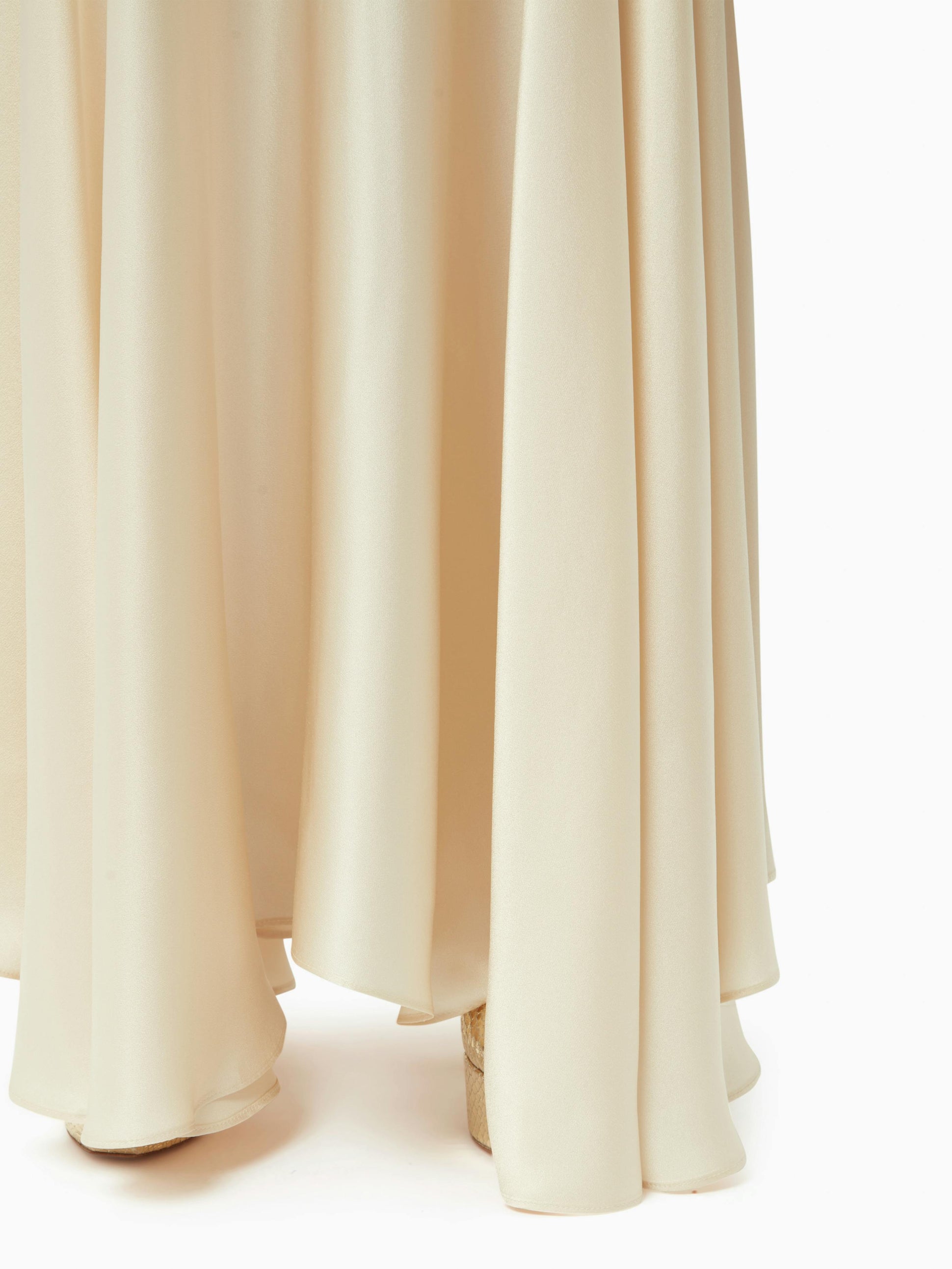 Long bias cut skirt in champagne - Nina Ricci