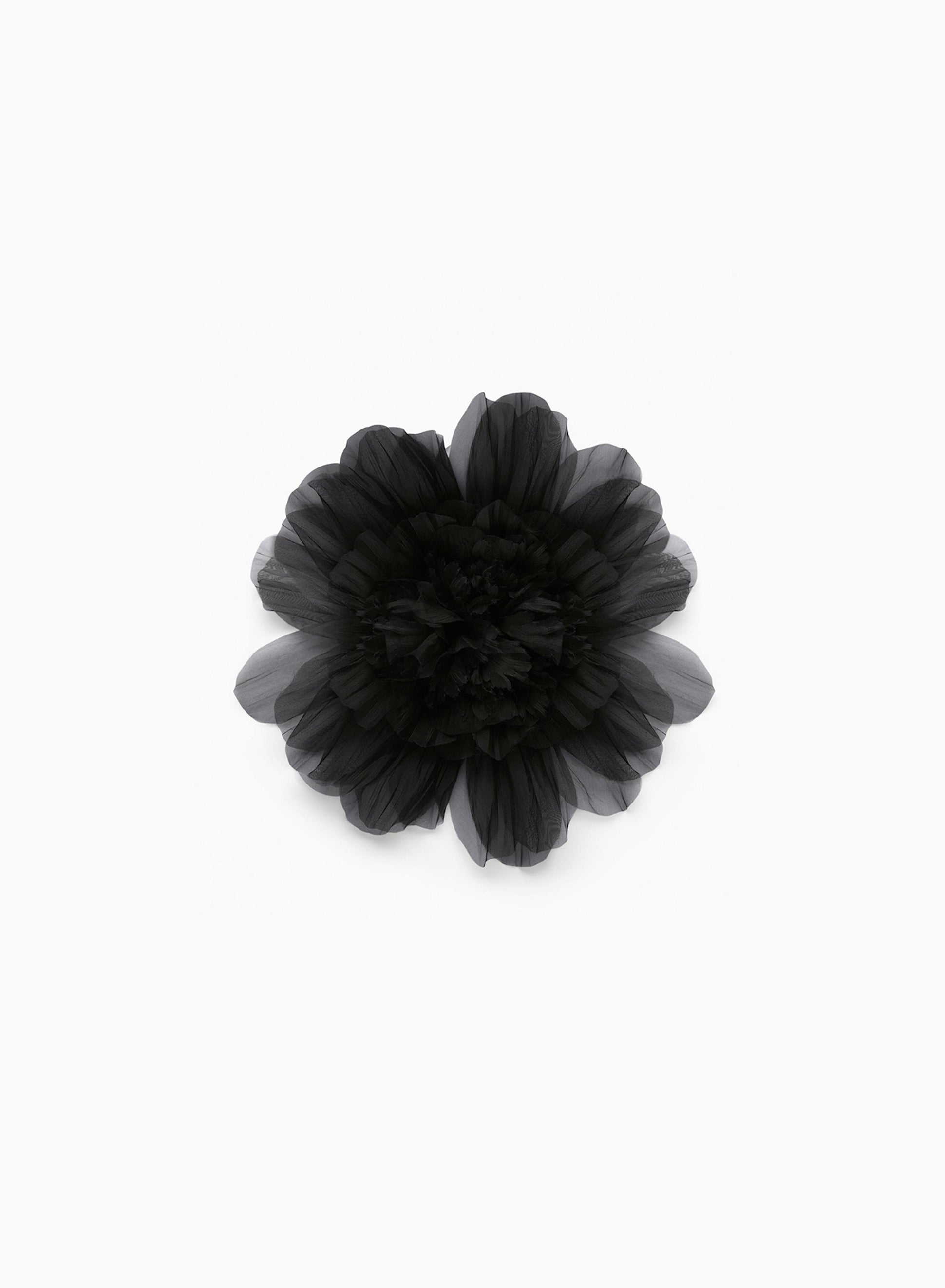 Silk maxi flower brooch in black - Nina Ricci