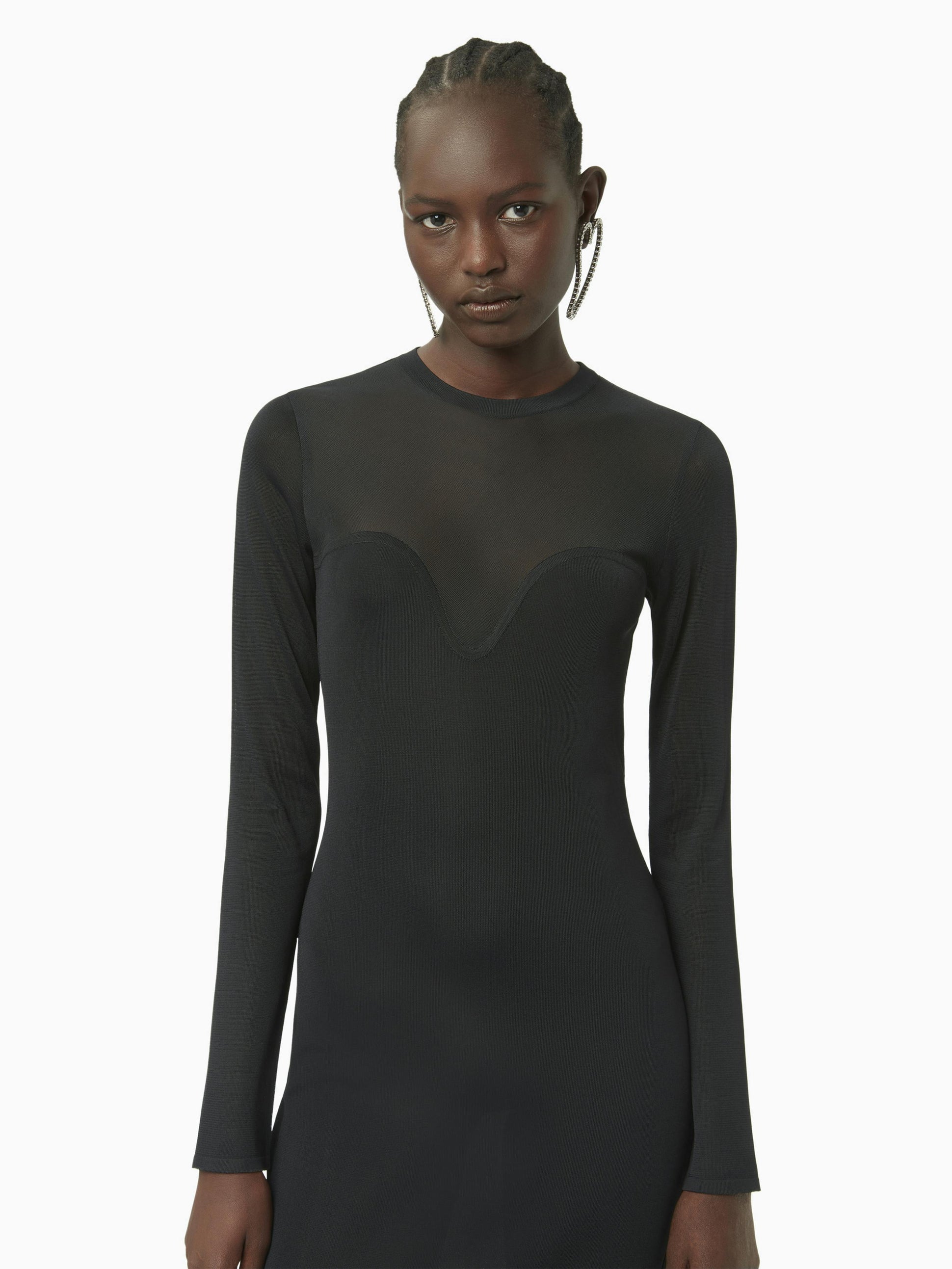 Heart neckline dress in black - Nina Ricci