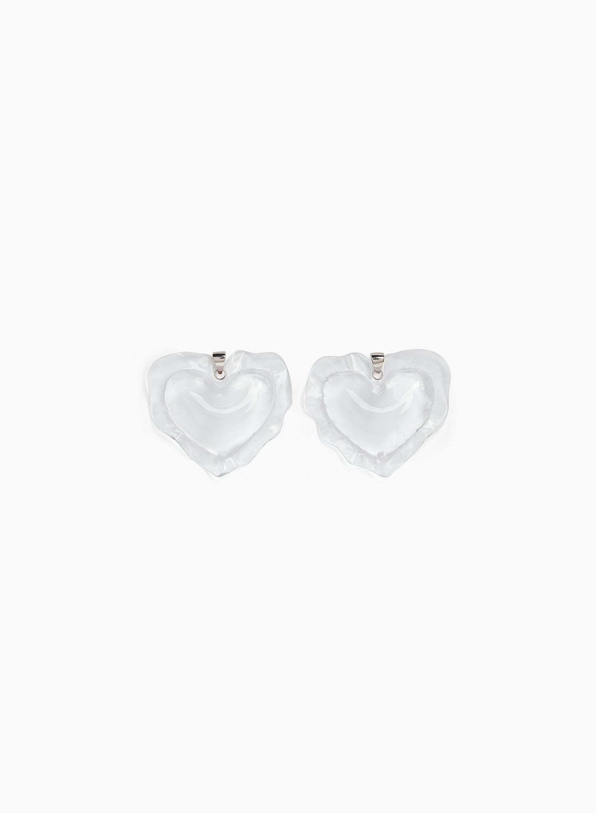 Cushion heart earrings in clear - Nina Ricci