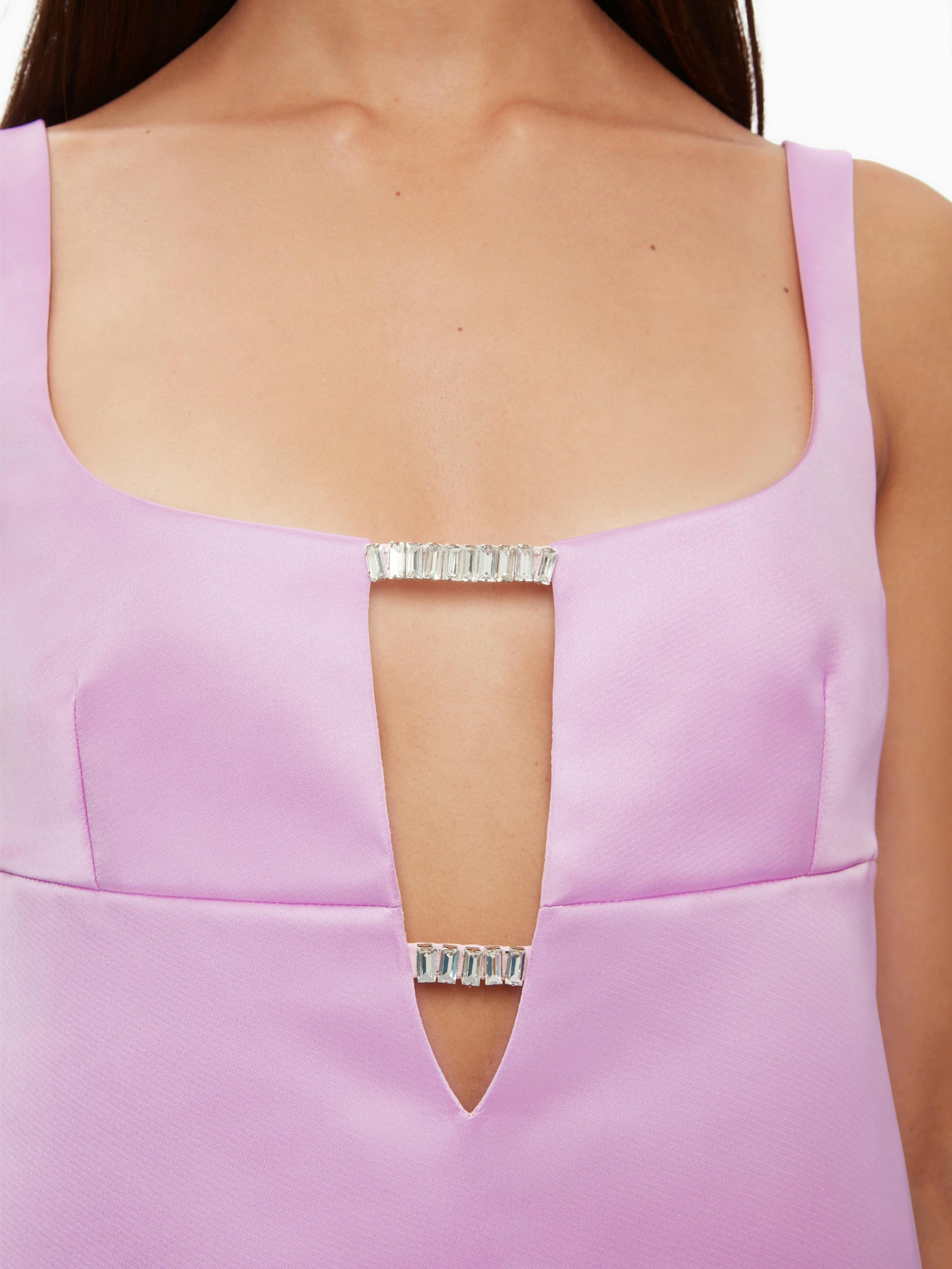 Satin mini a-line dress in pink - Nina Ricci