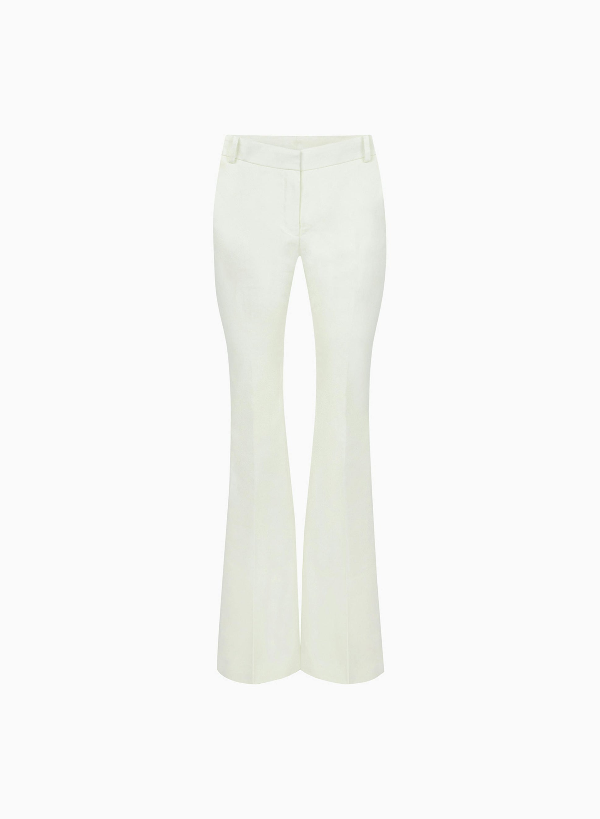 Linen bootcut pants in natural - Nina Ricci