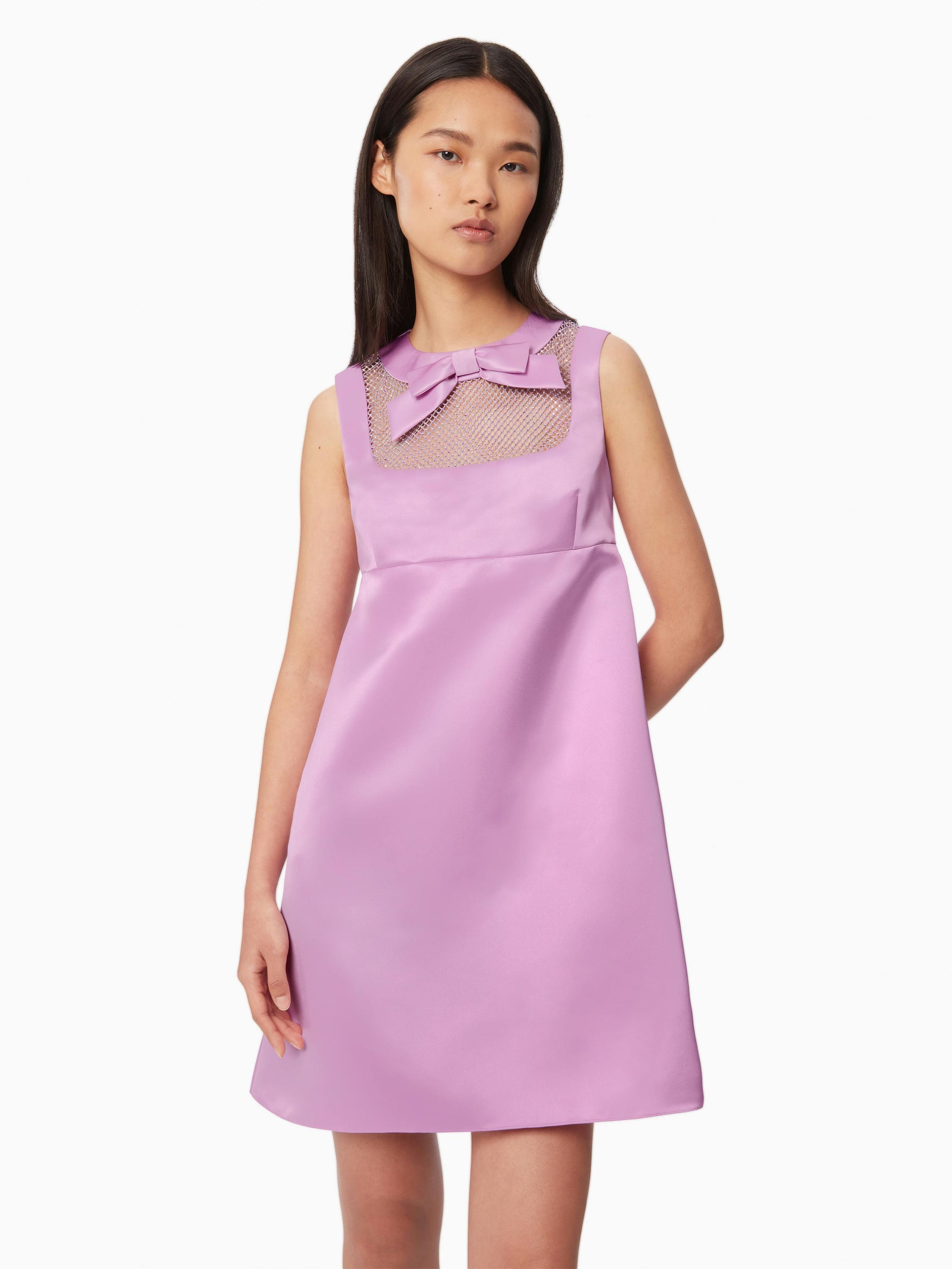 Satin trapeze dress in lilac - Nina Ricci