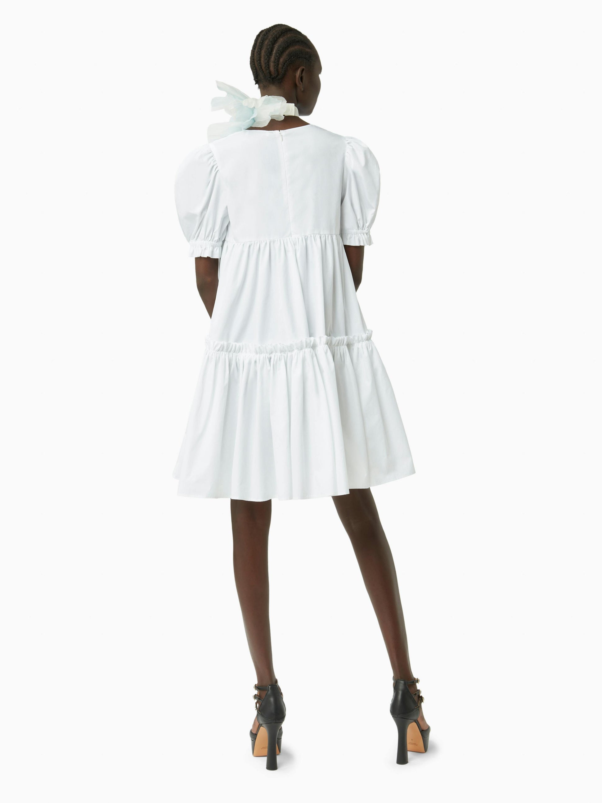 Poplin babydoll dress in white - Nina Ricci