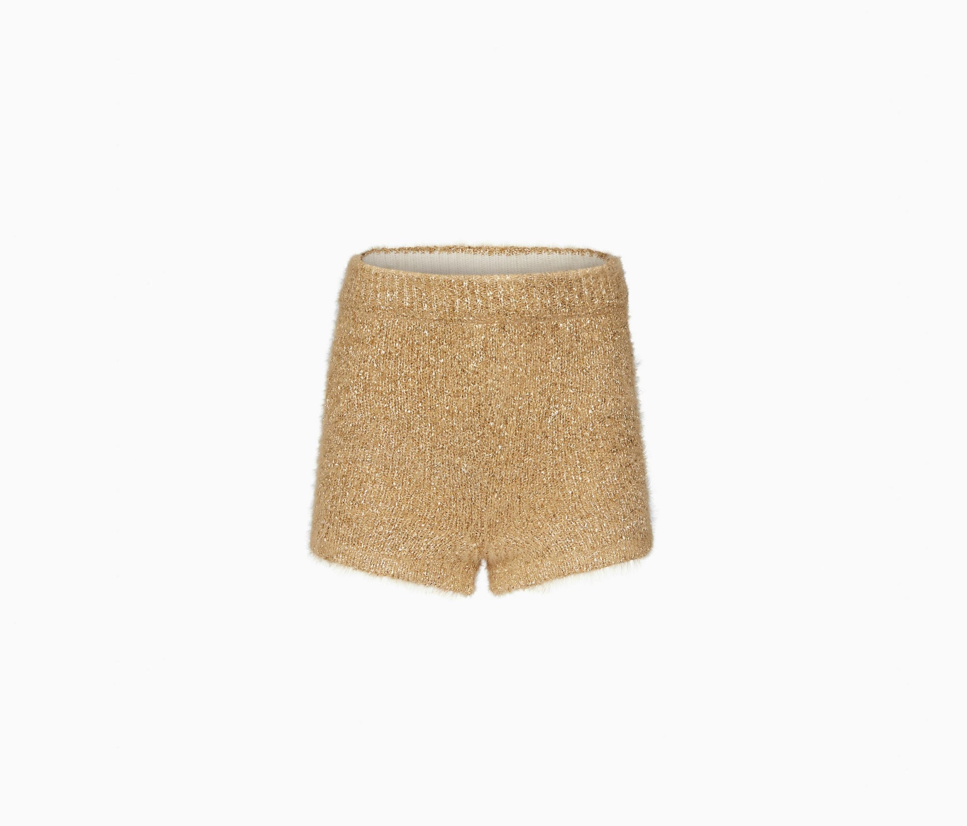 METALLIC KNIT HOTPANTS S