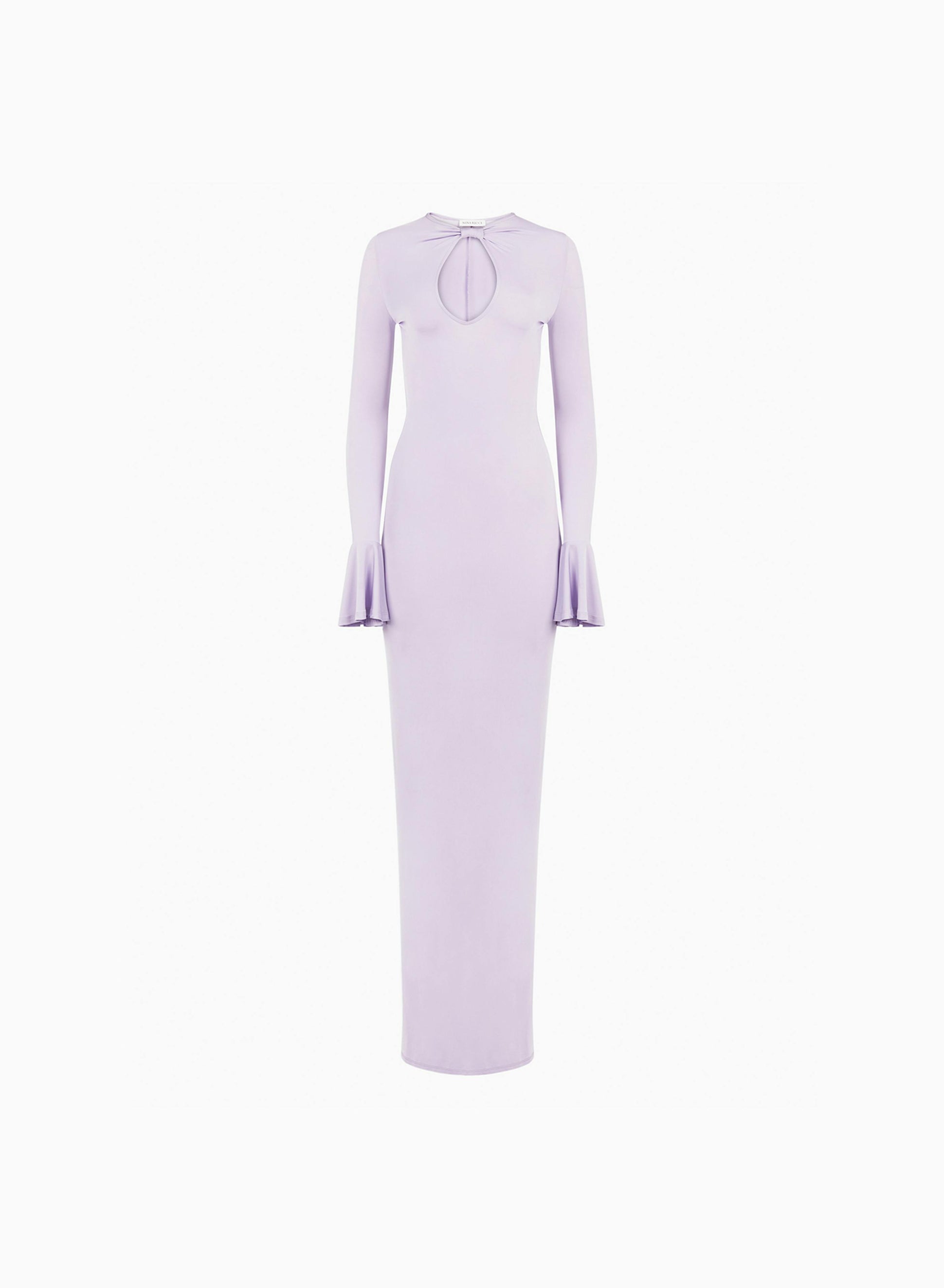 Fluid jersey midi dress in purple - Nina Ricci