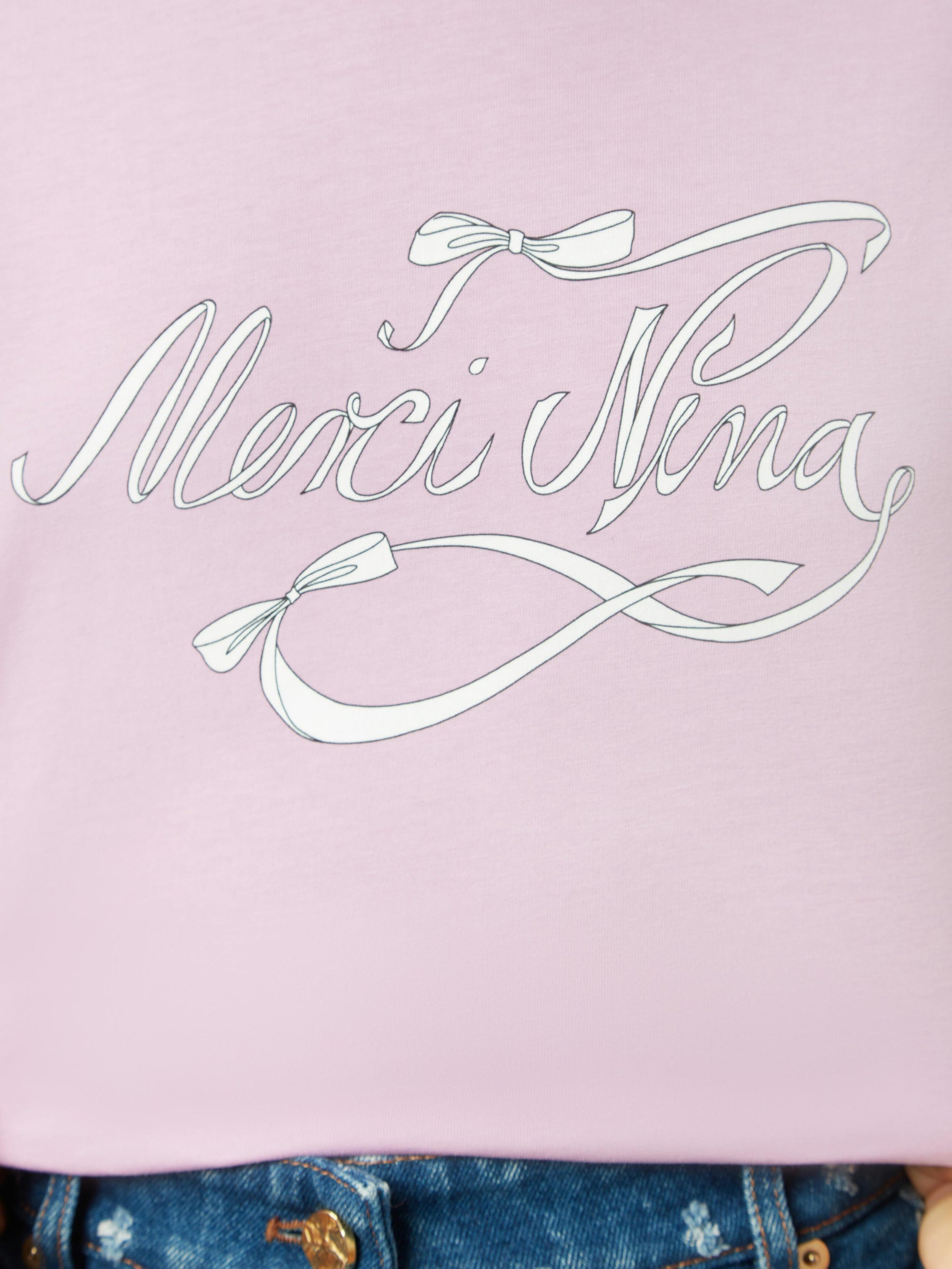 Merci Nina t-shirt in light lille - Nina Ricci