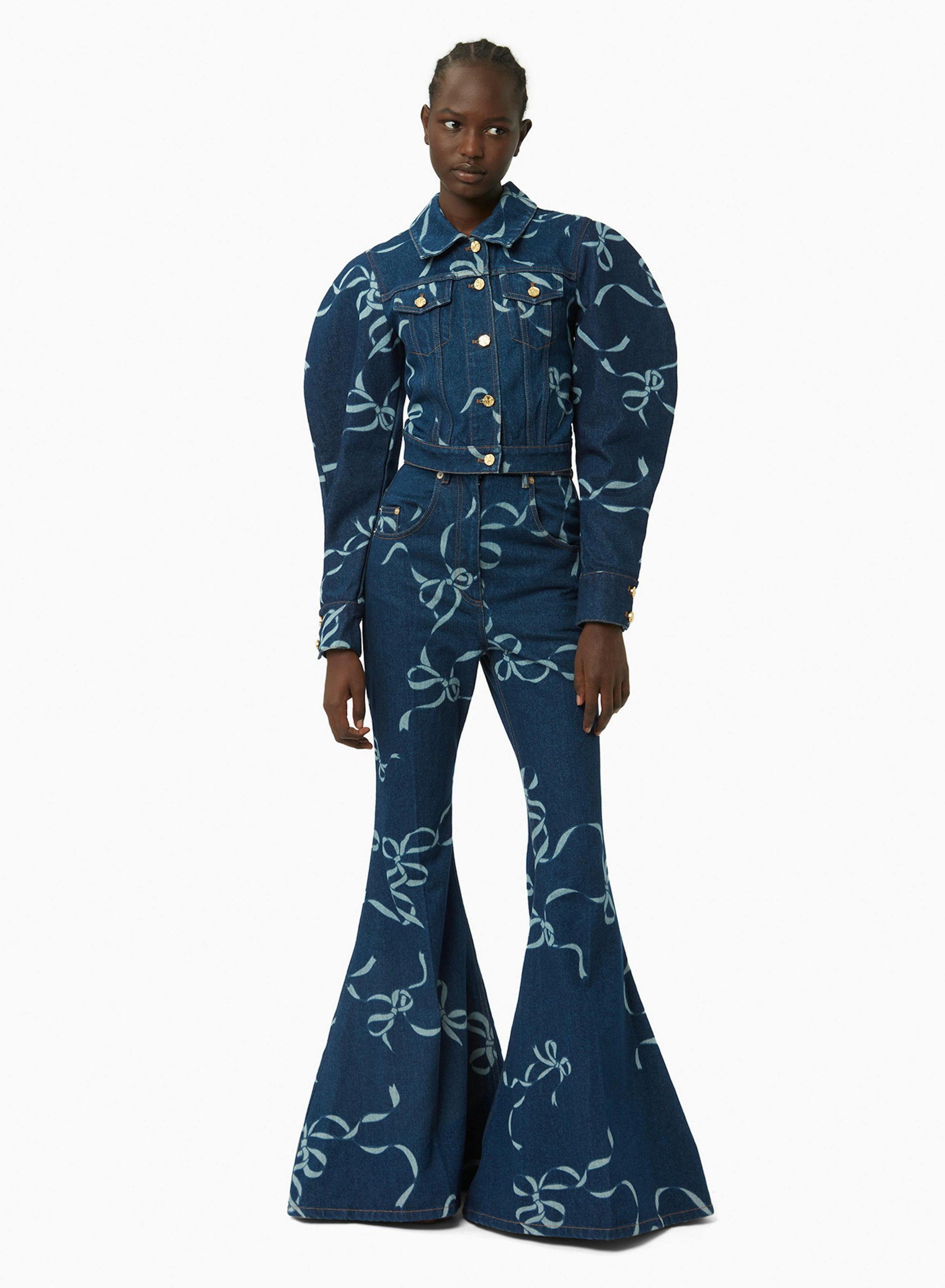 Bow print denim jacket - Nina Ricci