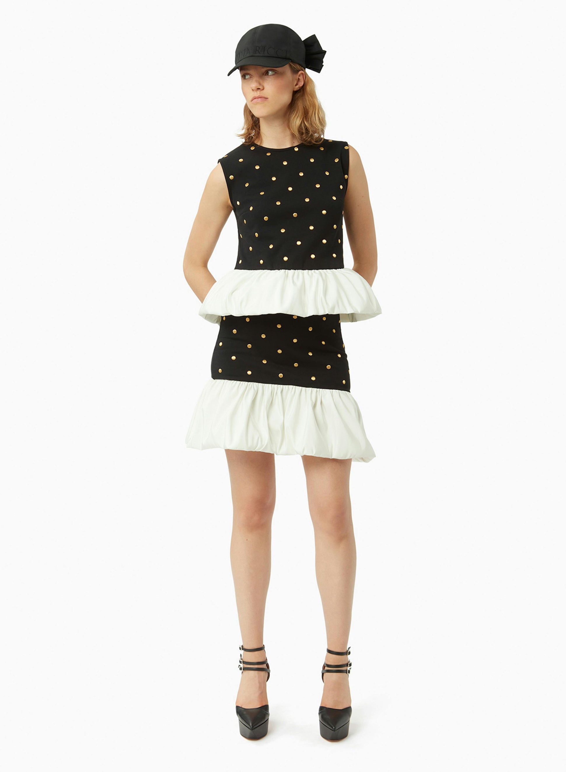 Polka dot peplum skirt in black - Nina Ricci