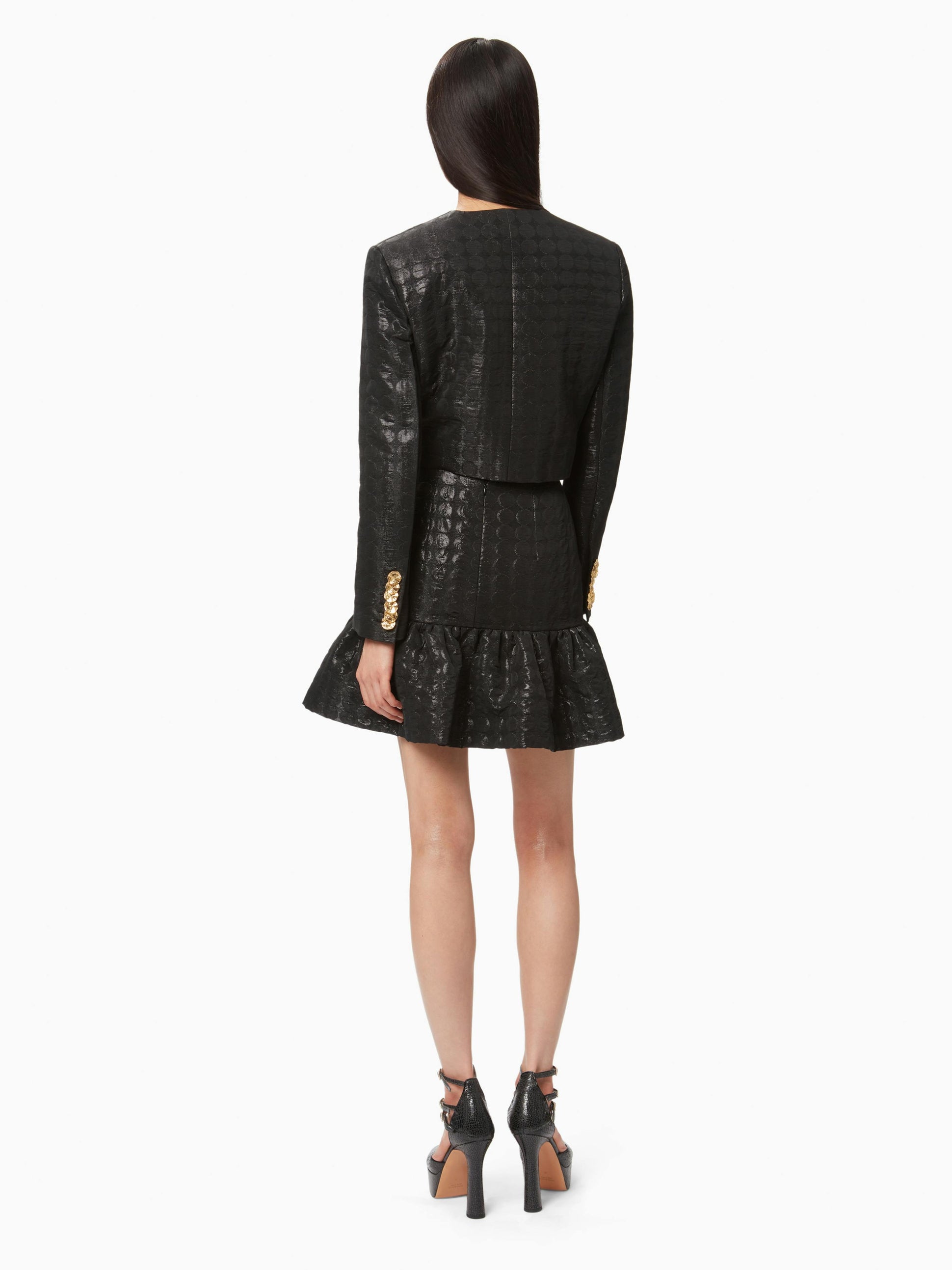 Polka-dot Jacquard Jacket Black - Nina Ricci