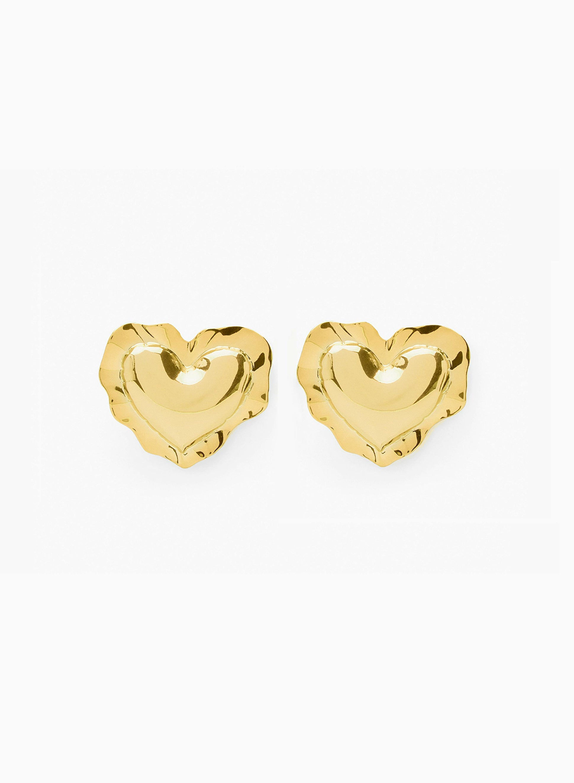 Cushion Heart Earrings Gold - Nina Ricci