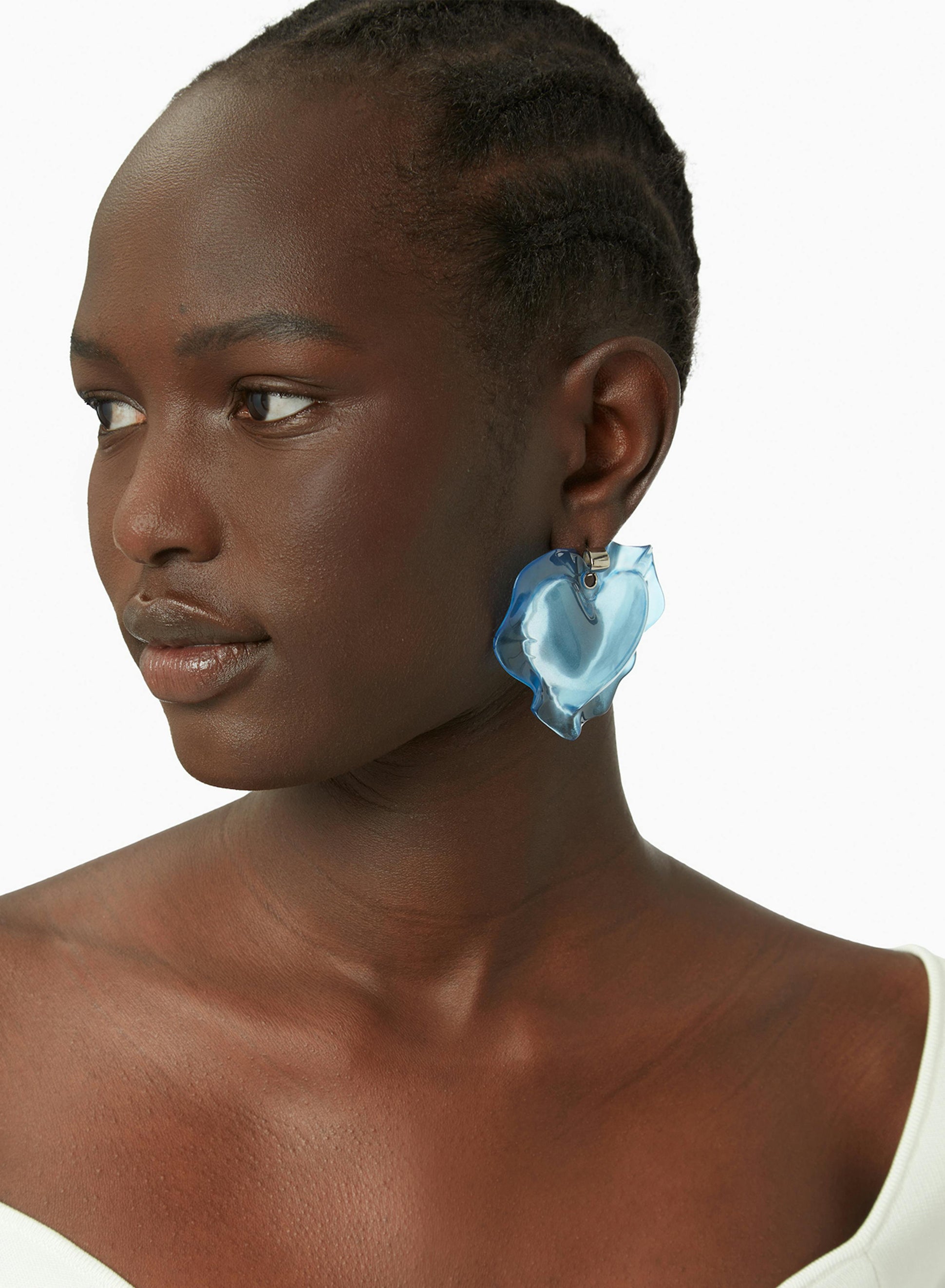 Cushion heart earrings in sky blue - Nina Ricci