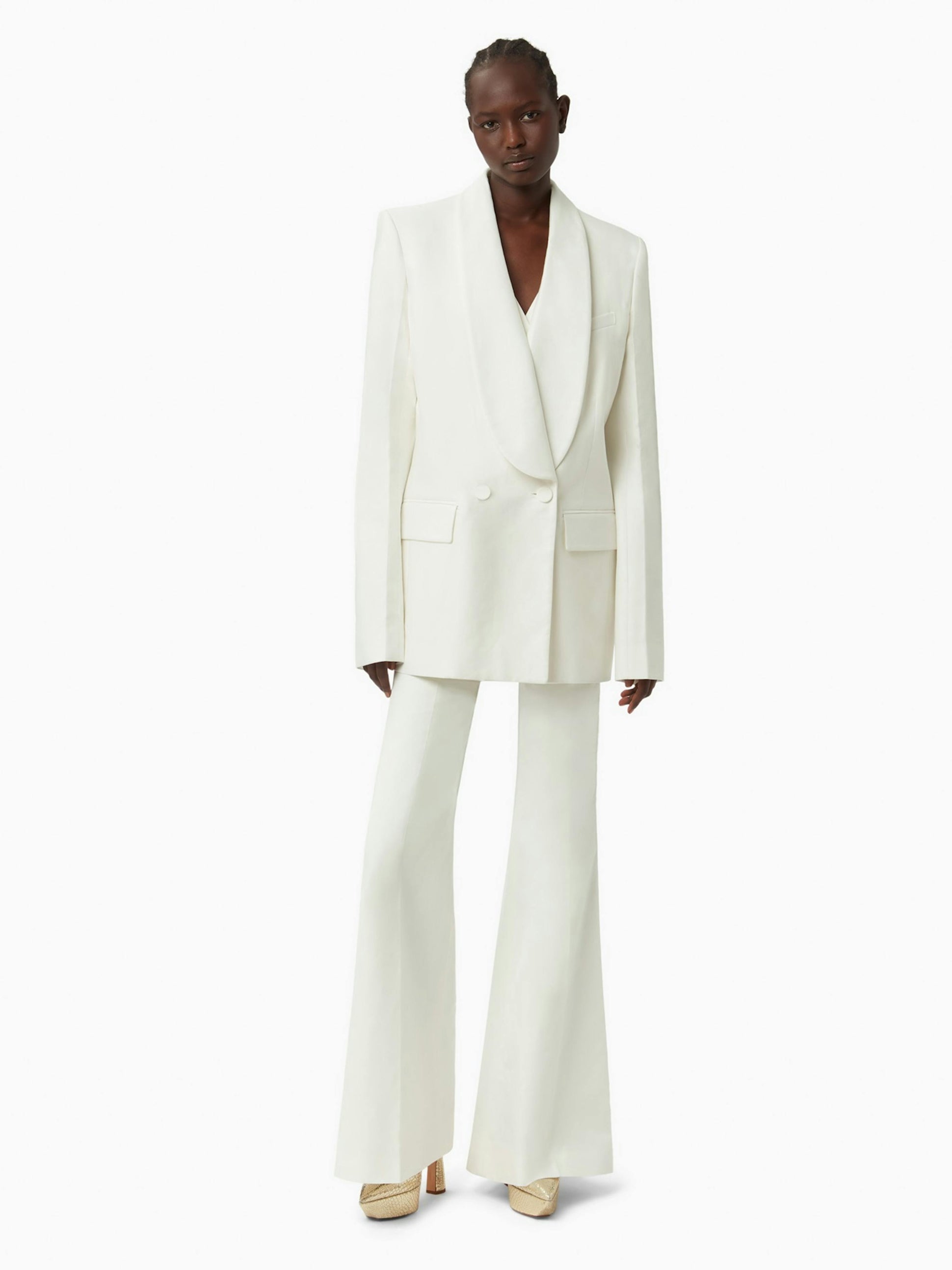 Shawl collar blazer in natural - Nina Ricci