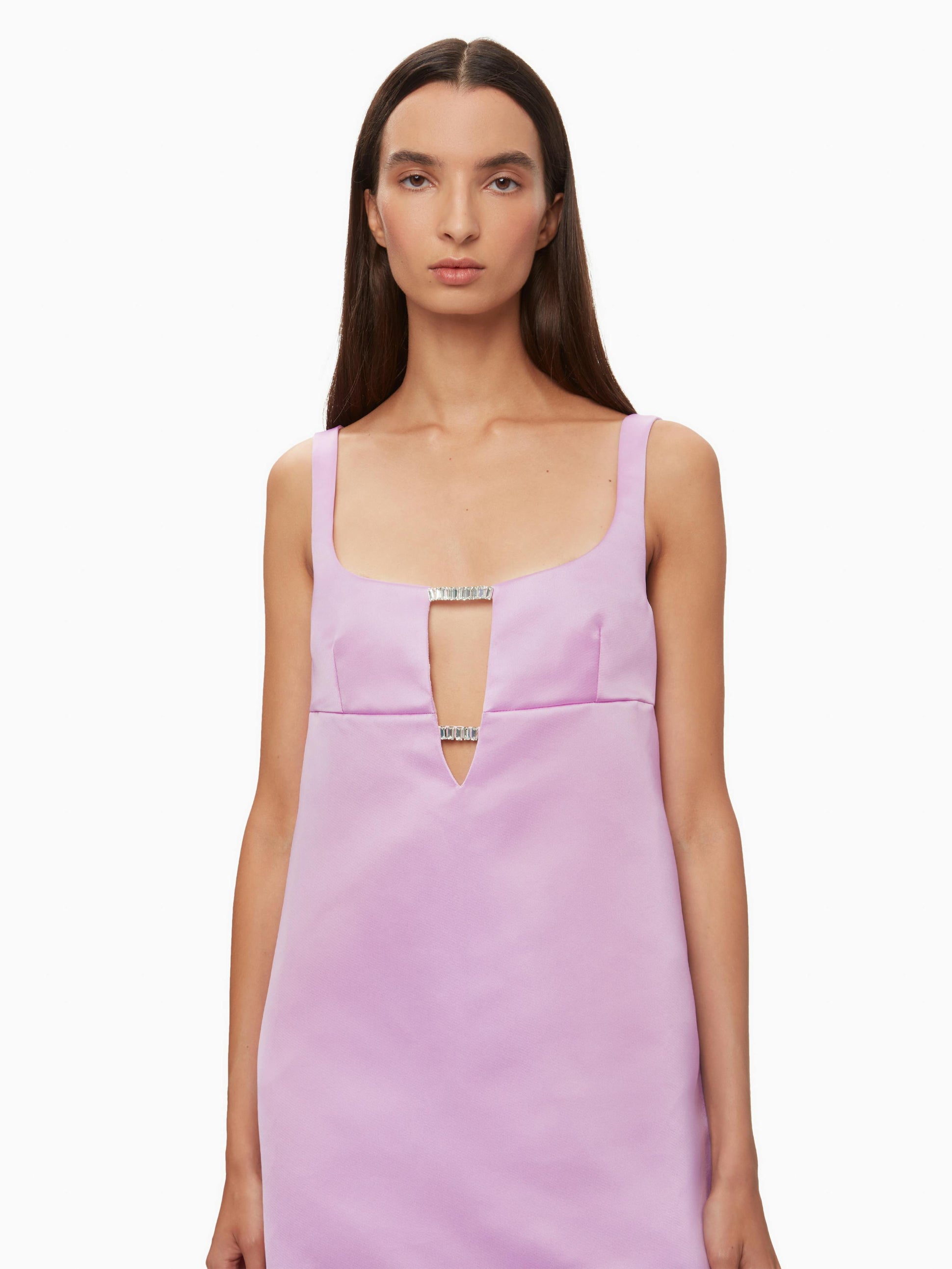 Satin mini a-line dress in pink - Nina Ricci