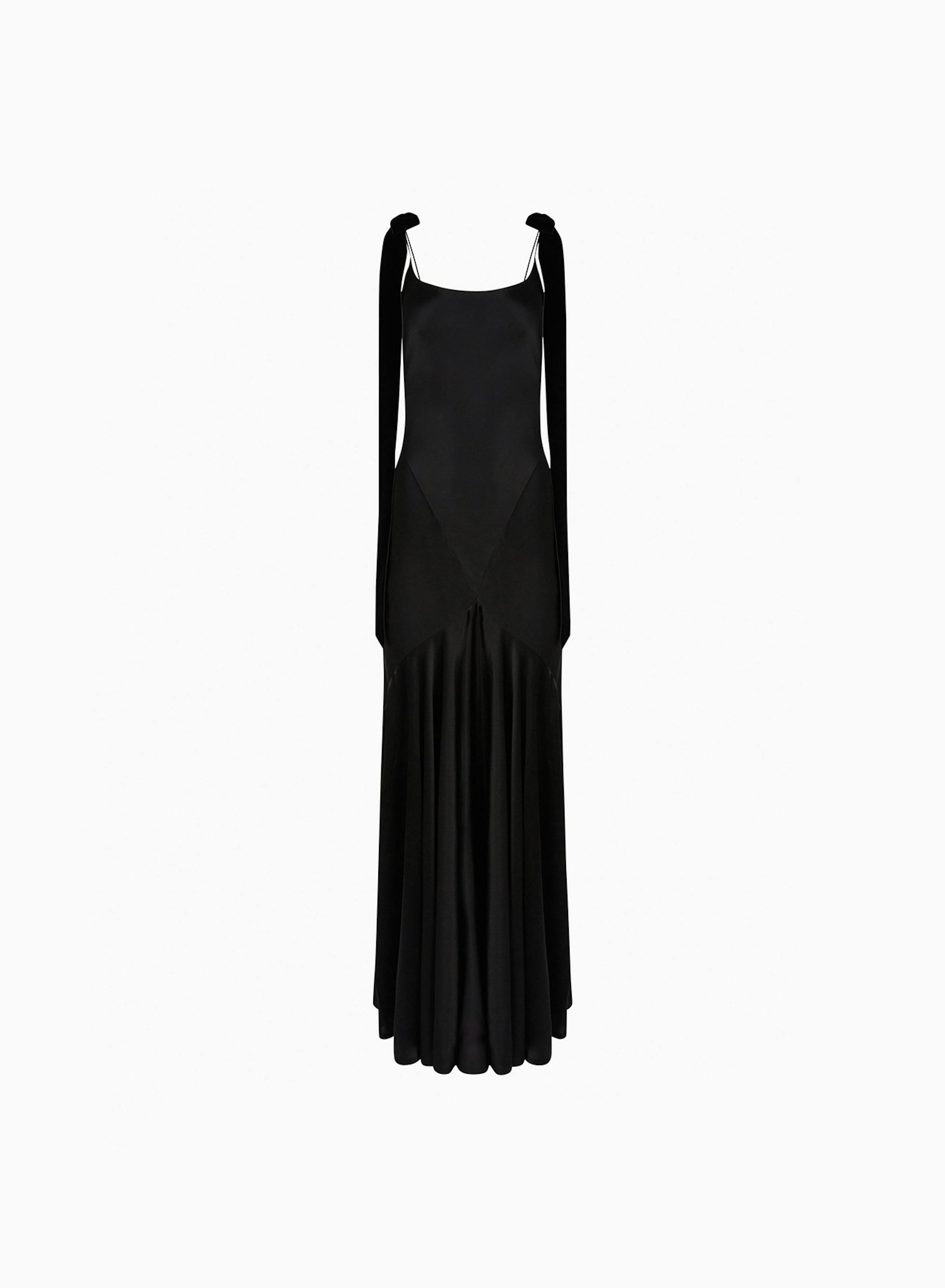 Long satin dress in black - Nina Ricci
