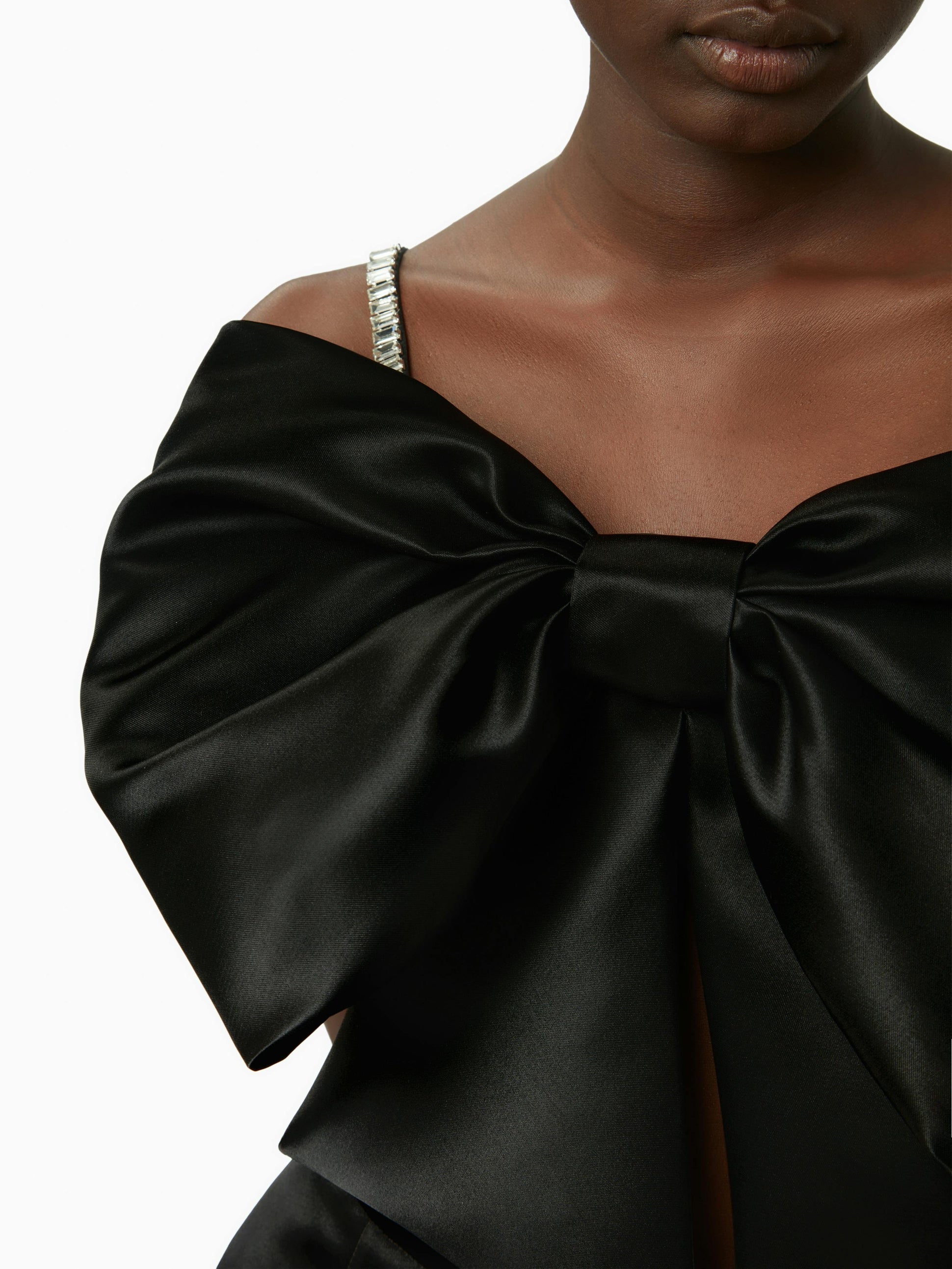 Satin bow bralette in black - Nina Ricci